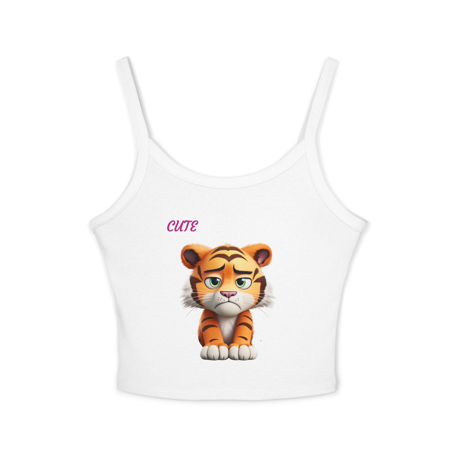 Princess Grace Cute Tiger Graphic Women's Spaghetti Strap Tank Top