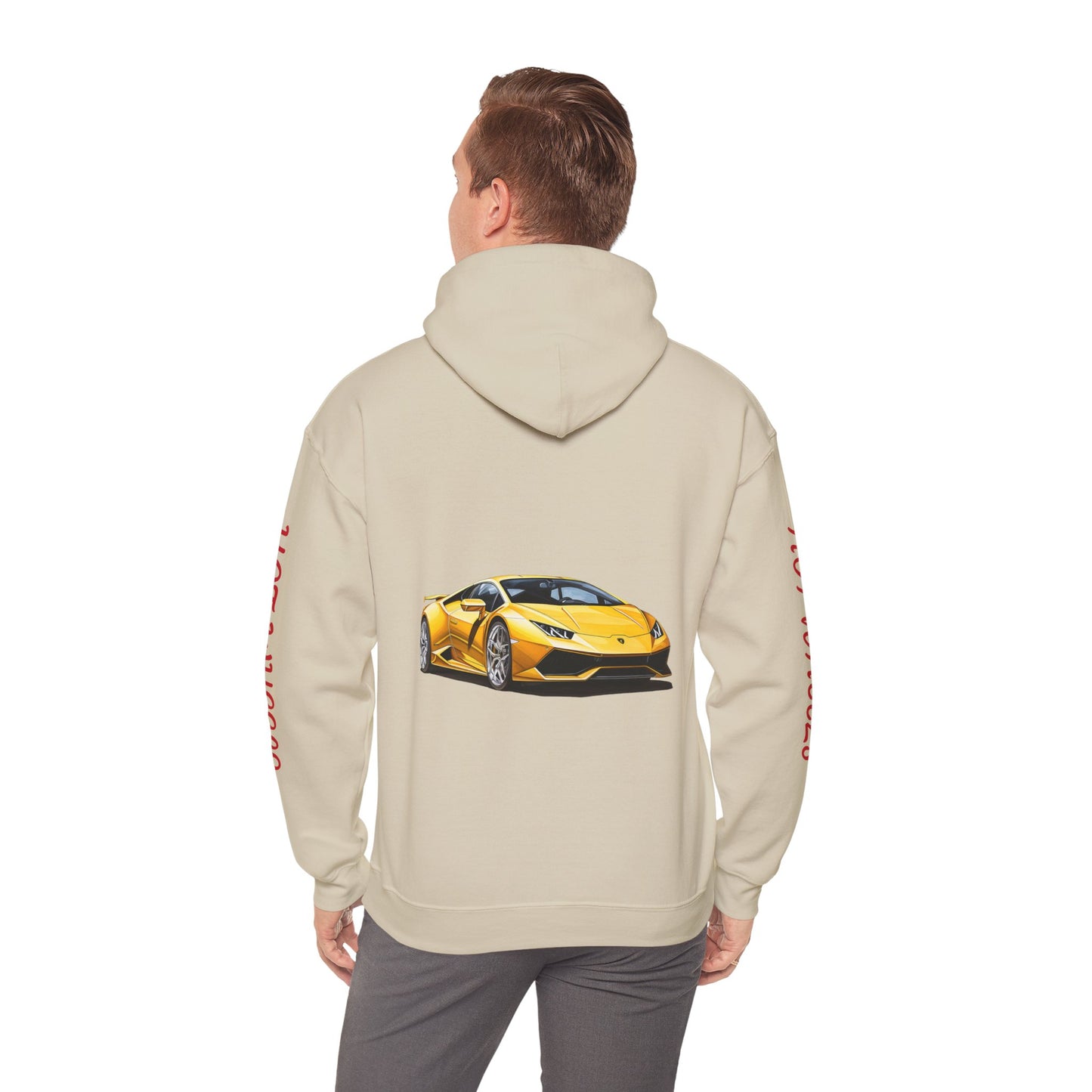 Princess Grace Hot Wheels Unisex Hoodie Yellow Sports Car Graphic Sweatshirt