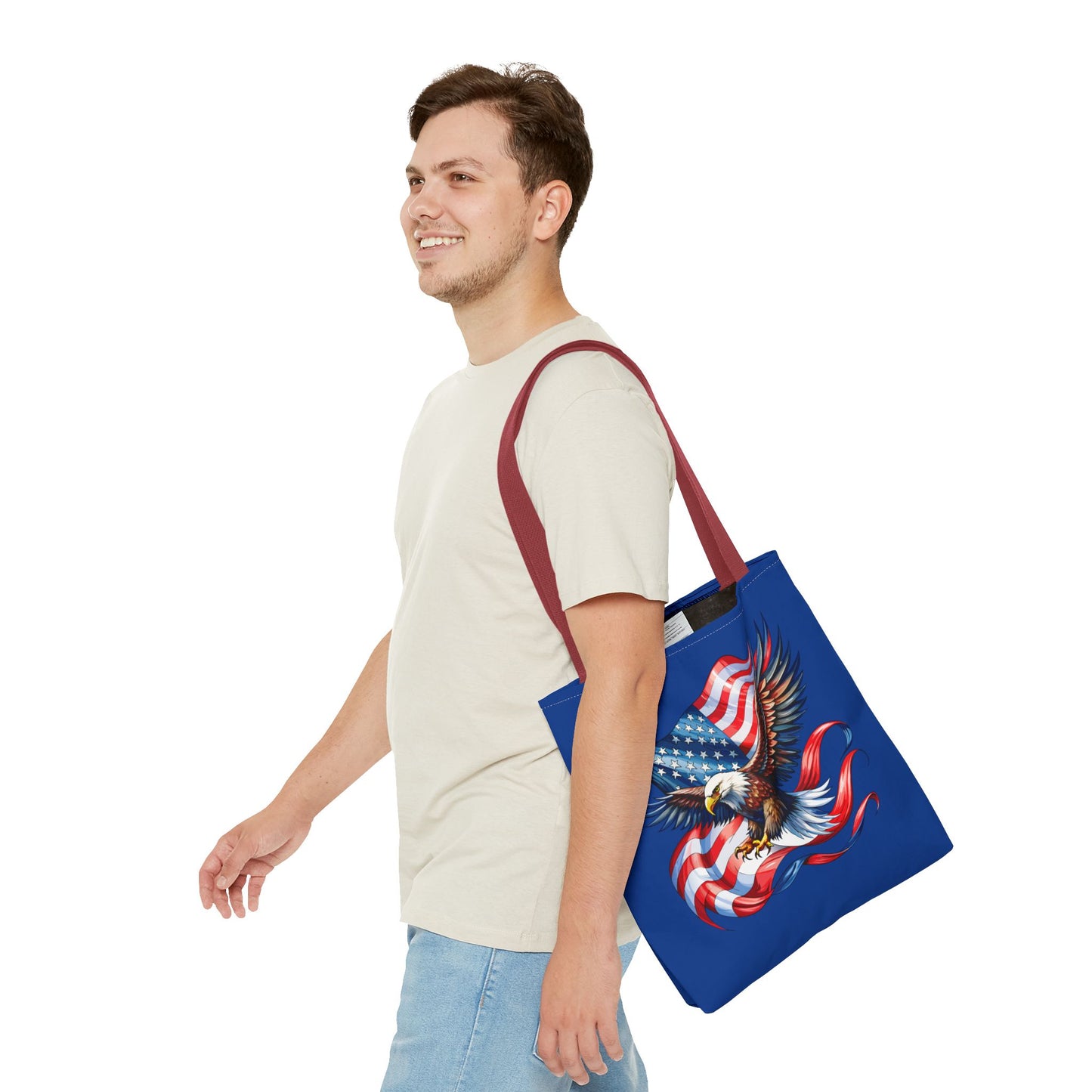 Princess Grace Patriotic Eagle Tote Bag American Flag Design