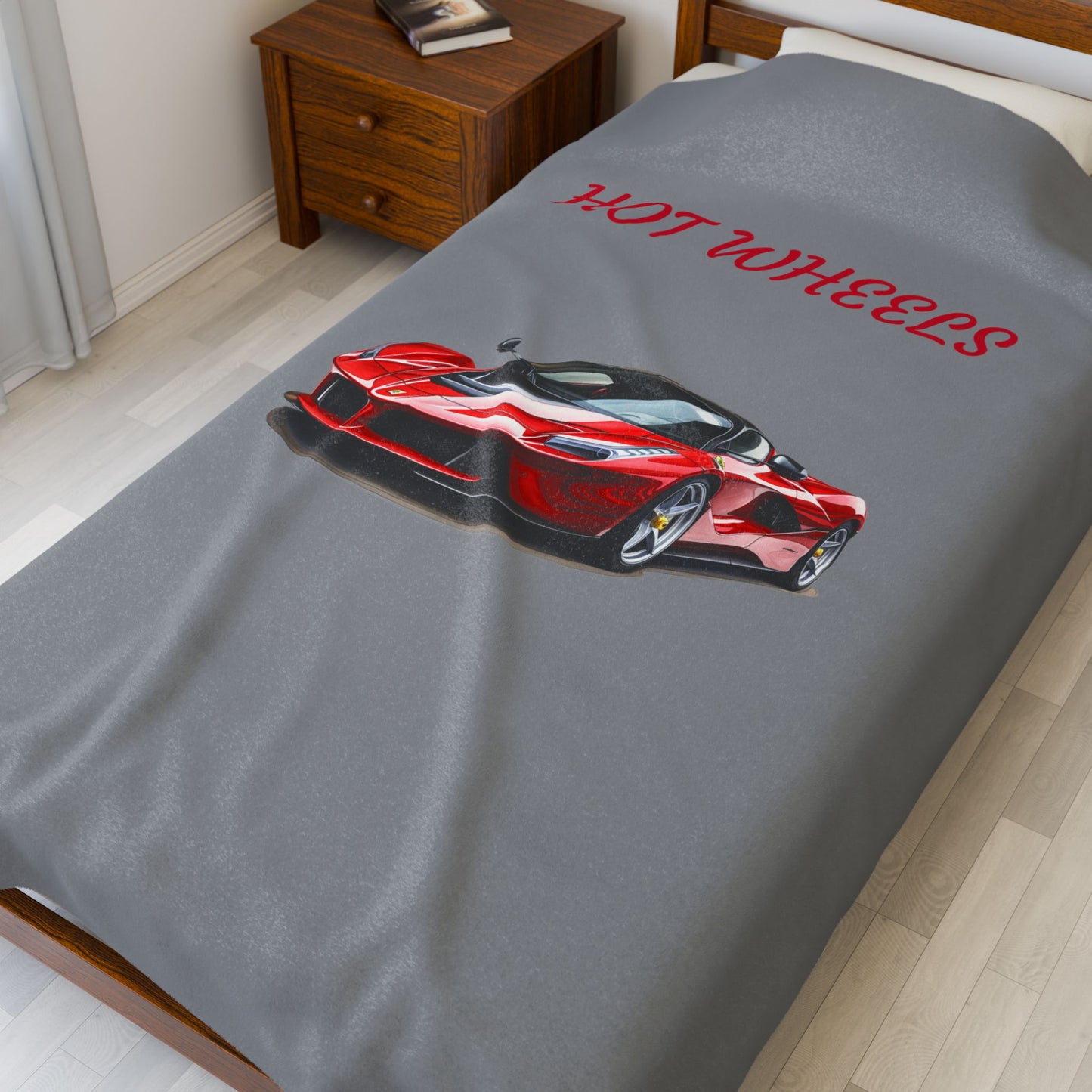 Princess Grace Hot Wheels Velveteen Plush Blanket for Car Enthusiasts