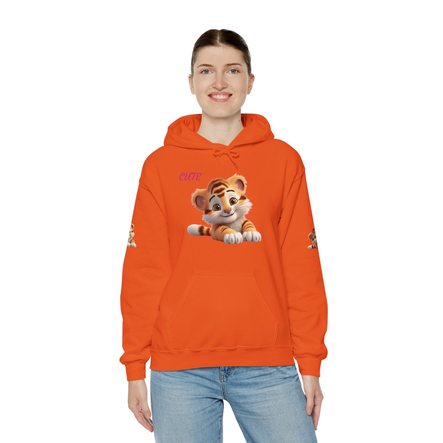 Princess Grace Cute Tiger Design Unisex Heavy Blend Hooded Sweatshirt
