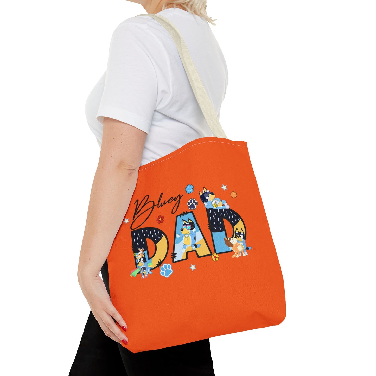 Princess Grace Bluey Dad Tote Bag Fun Playful Gift for Dog Lovers