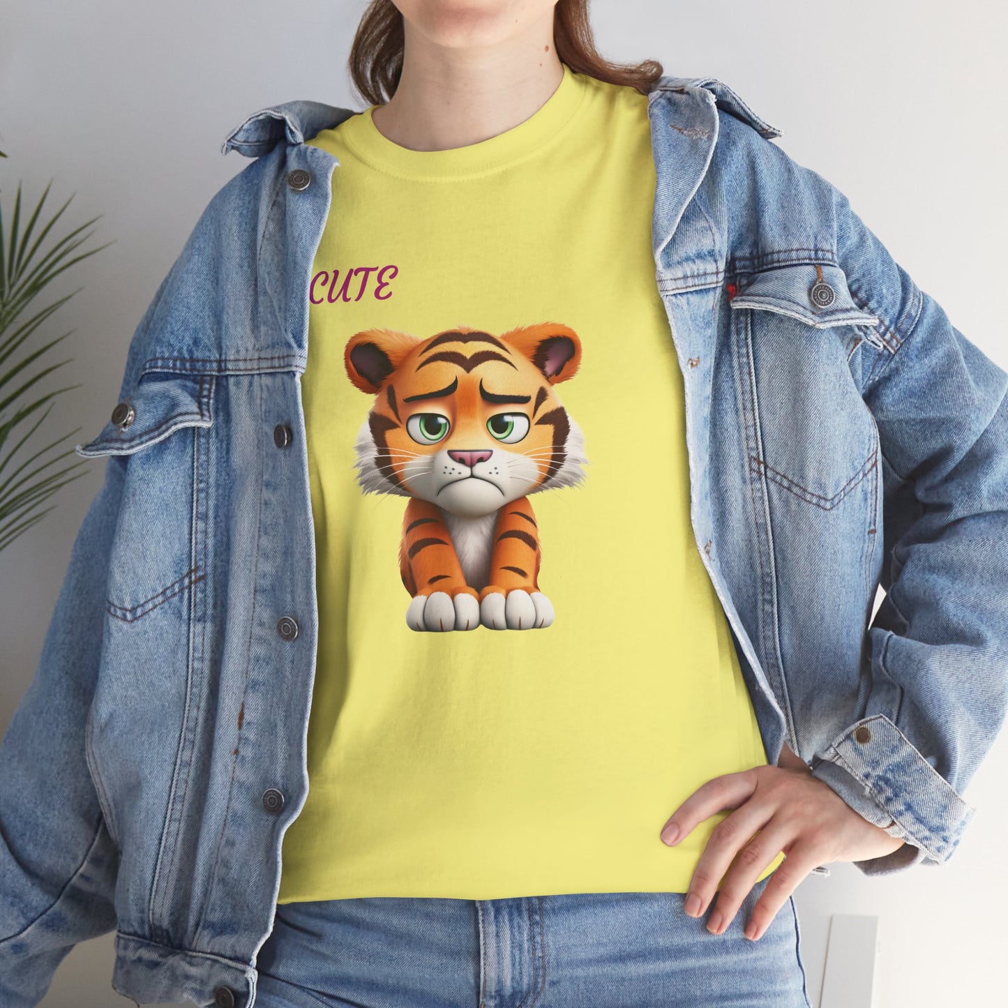Princess Grace Cute Cartoon Tiger Unisex Heavy Cotton Tee
