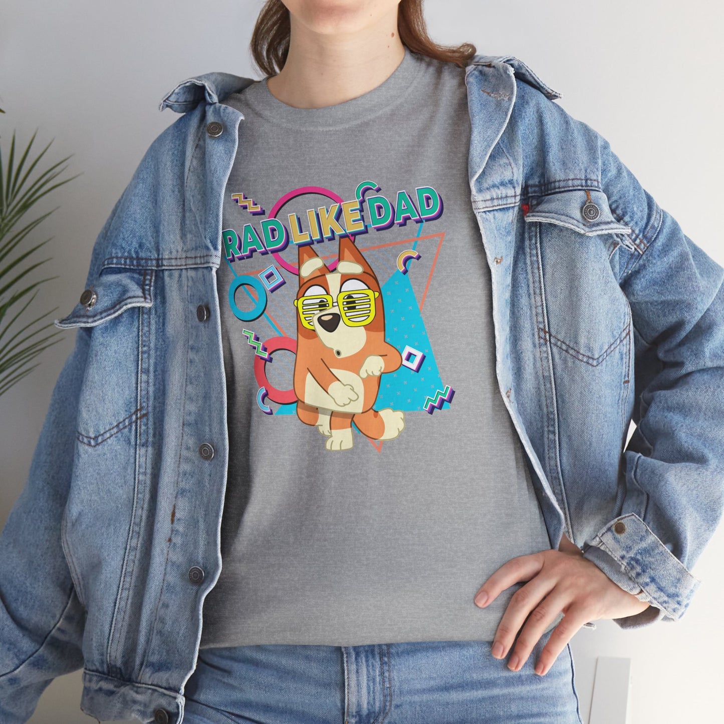 Princess Grace Bluer Rad Like Dad Fun Unisex Heavy Cotton Tee Graphic Tee for Everyday Wear and Gifts
