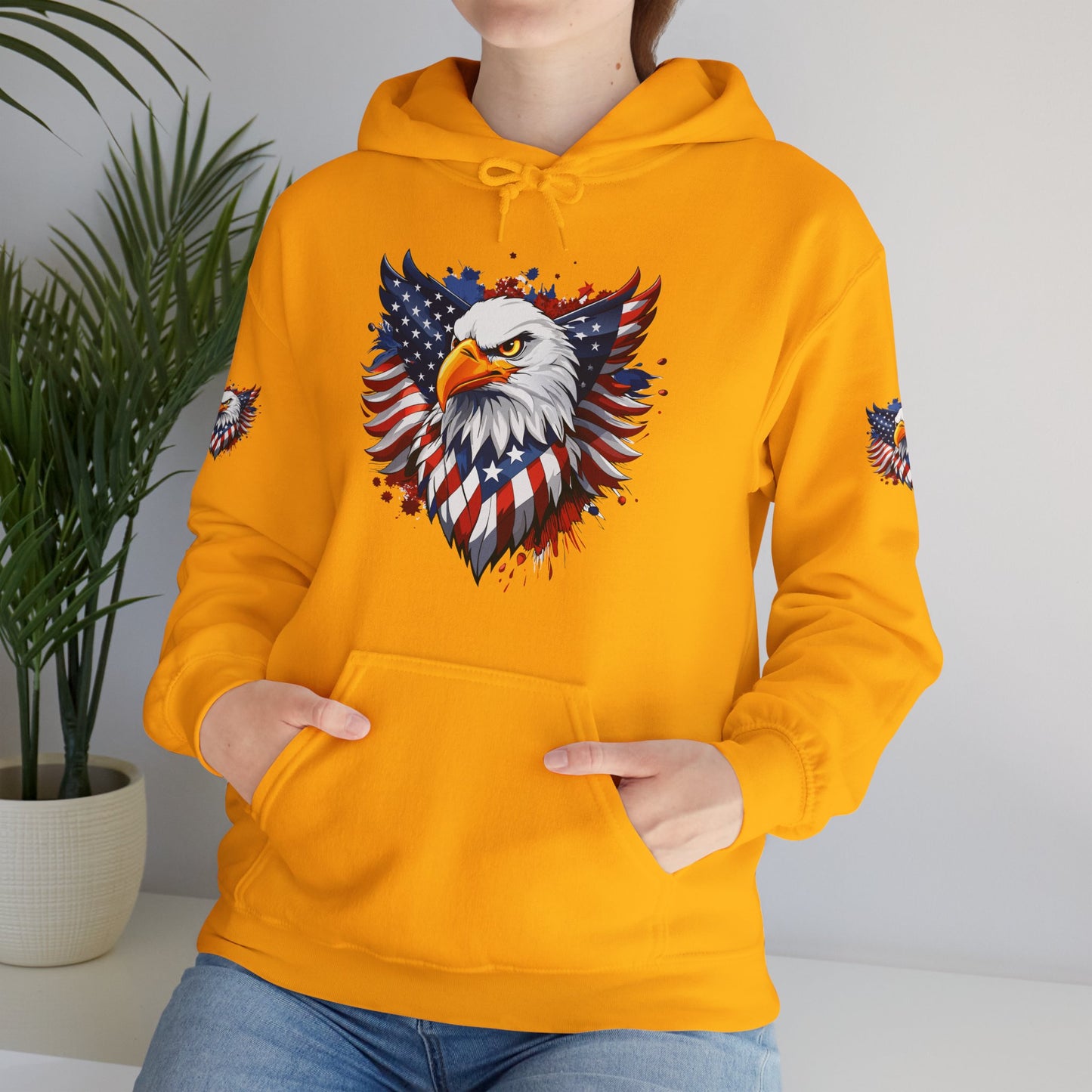 Princess Grace Patriotic Eagle Hoodie Unisex Heavy Blend Hooded Sweatshirt