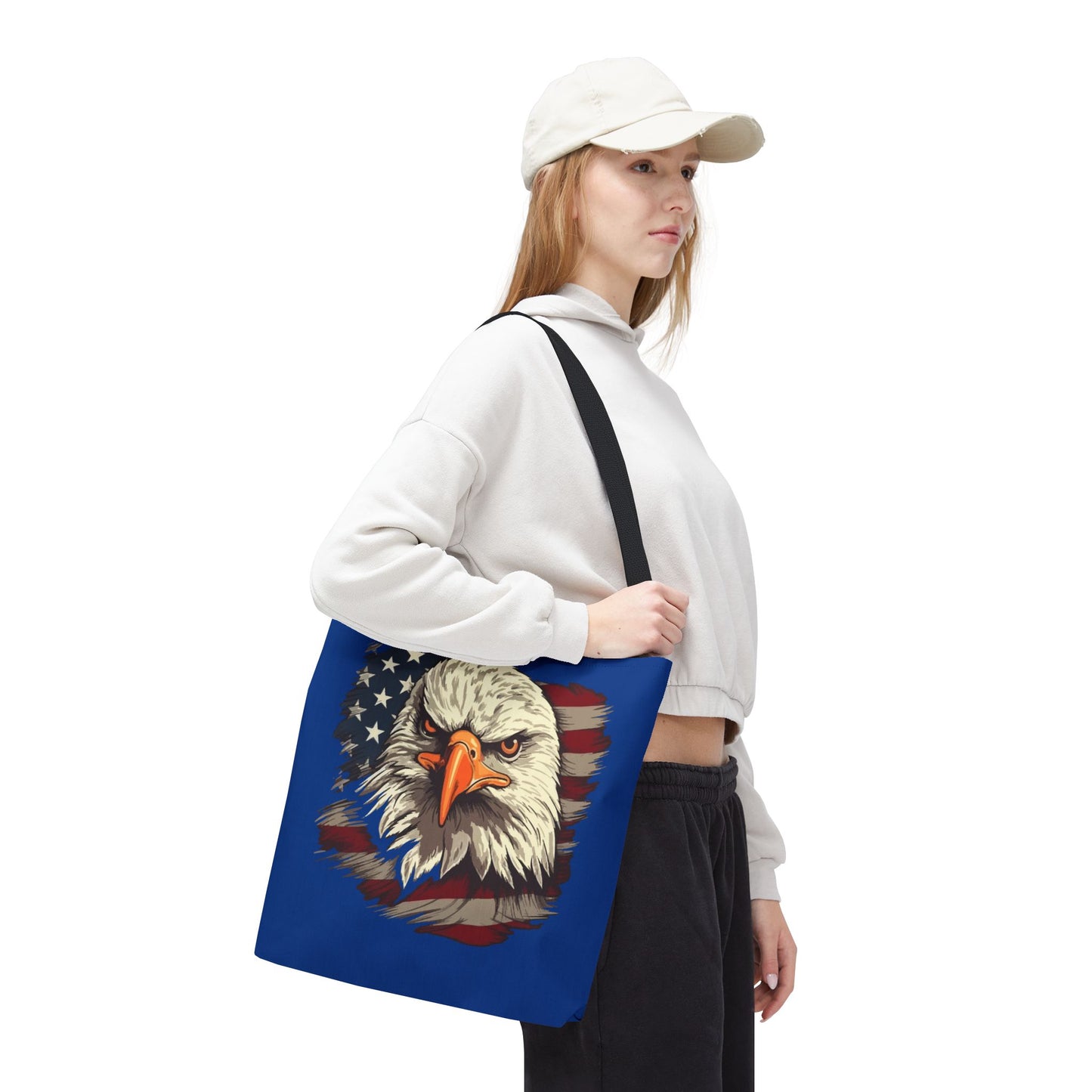 Princess Grace Patriotic Eagle Tote Bag American Flag Design