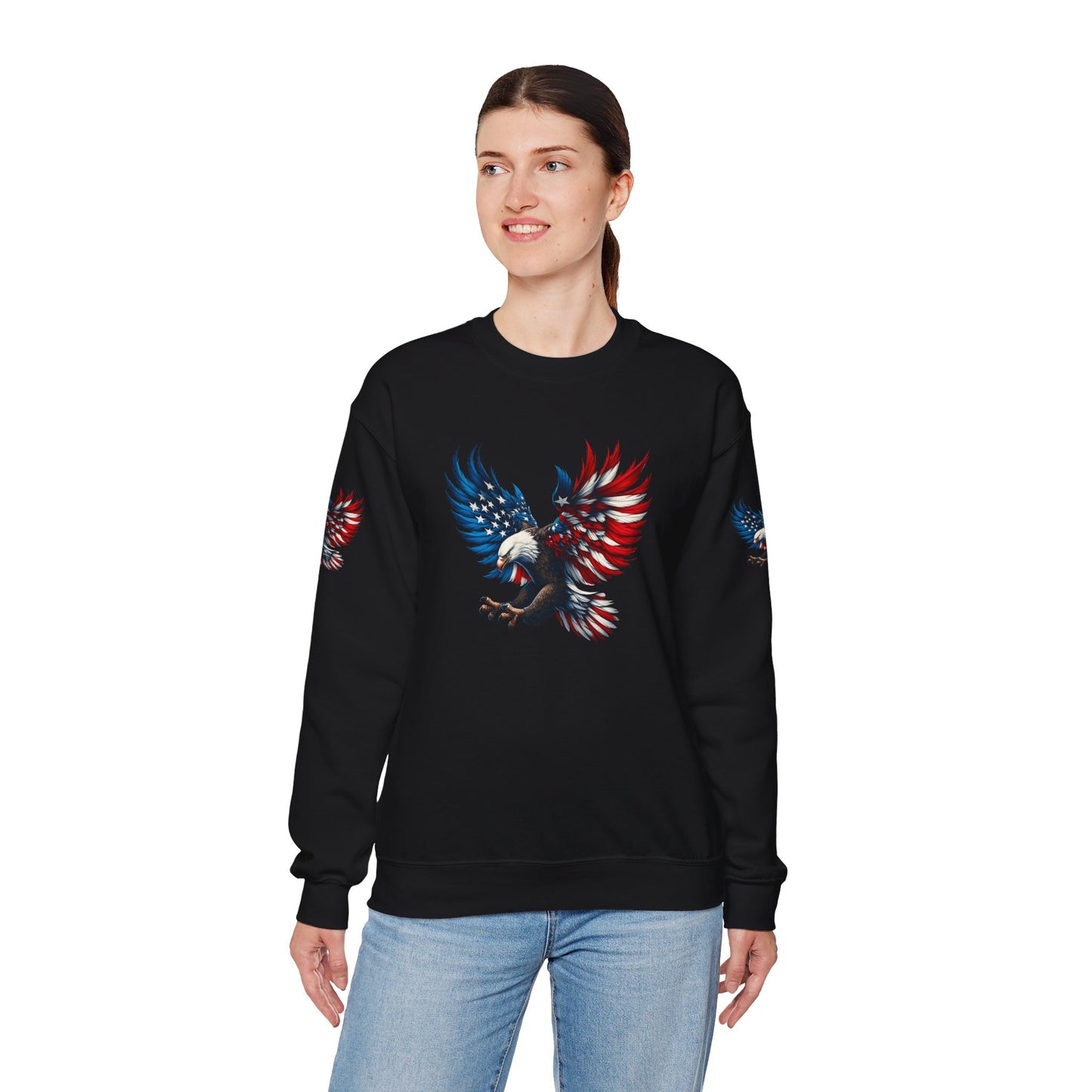 Princess Grace Patriotic Eagle Unisex Crewneck Sweatshirt