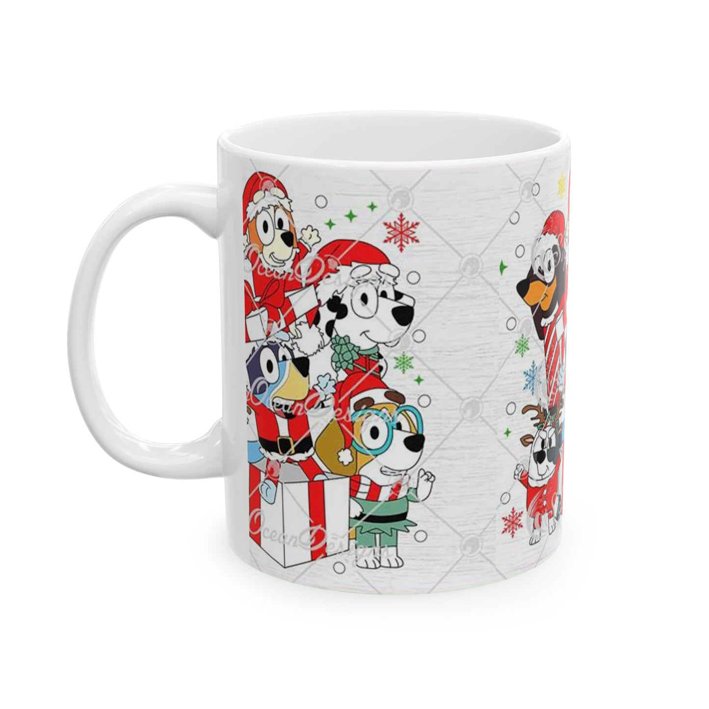 Princess Grace Festive Dog Themed Ceramic Mug Perfect Holiday Gift