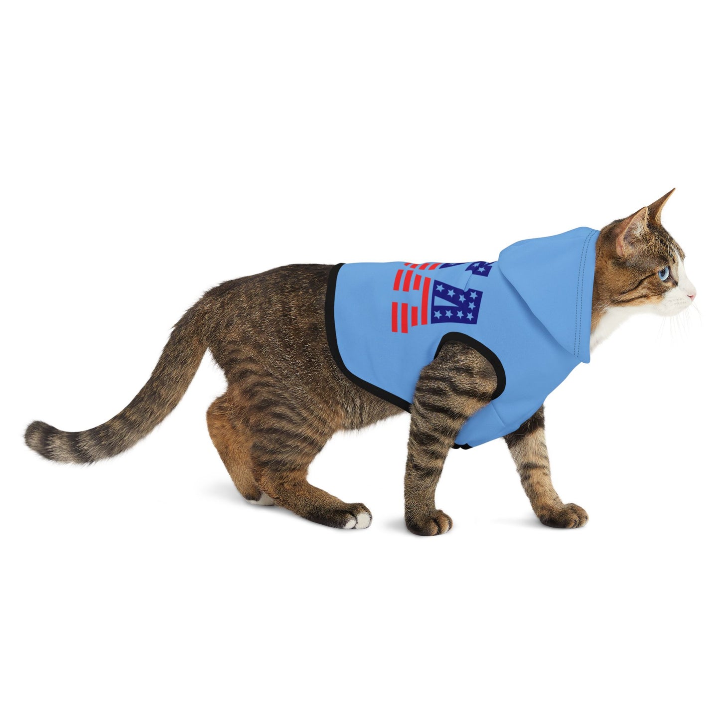 Princess Grace USA Flag Pet Hoodie Stylish and Cozy Dog Apparel for Holidays and Celebrations