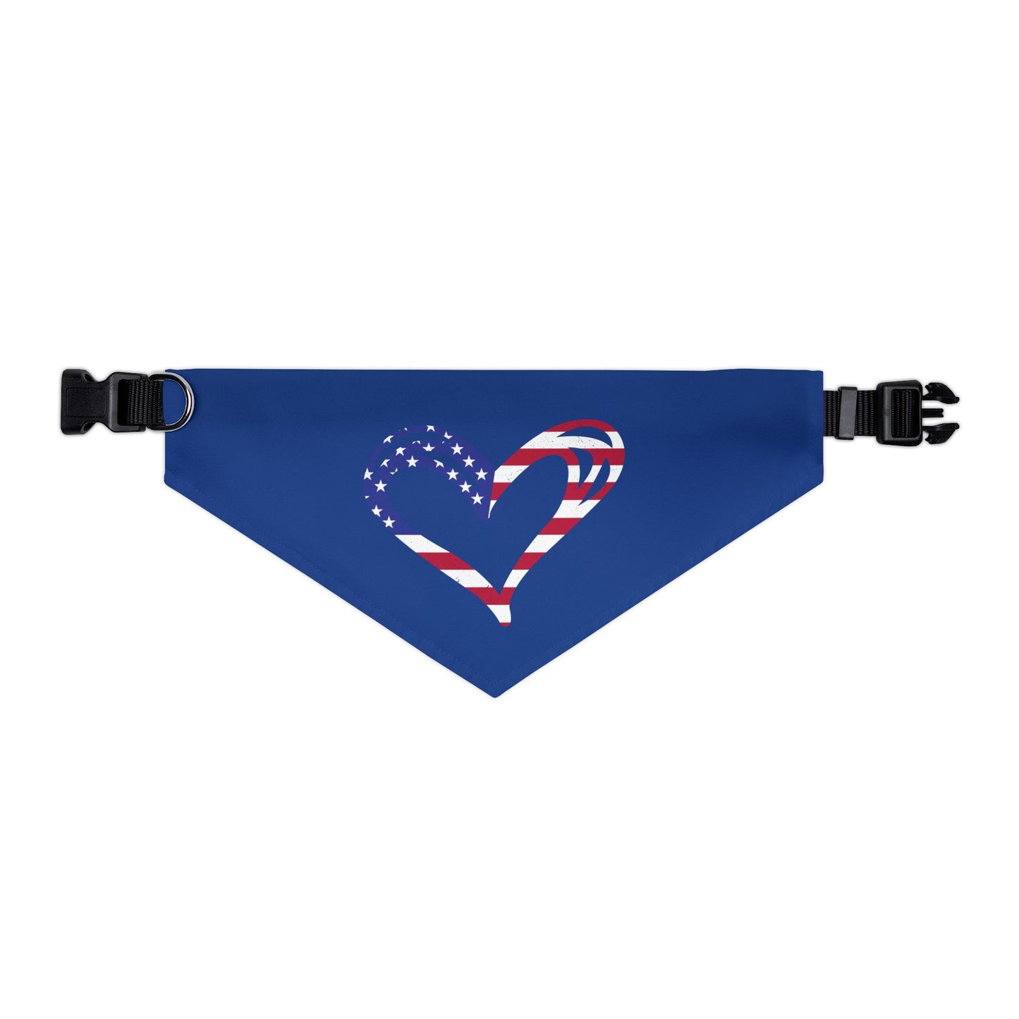 Princess Grace Patriotic Pet Bandana Collar Heart Design for Dogs