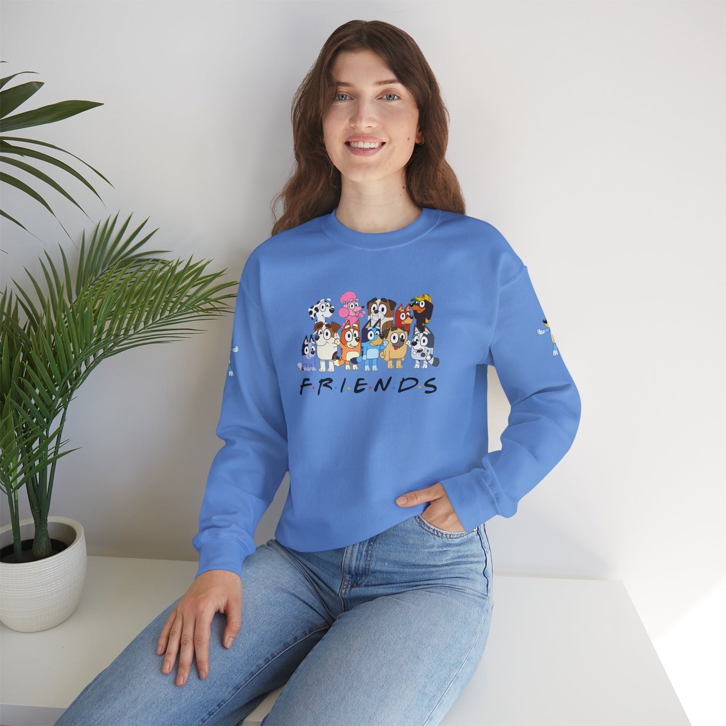 Princess Grace Bluey Friends Inspired Unisex Heavy Blend Crewneck Sweatshirt Cozy Cartoon Vibes