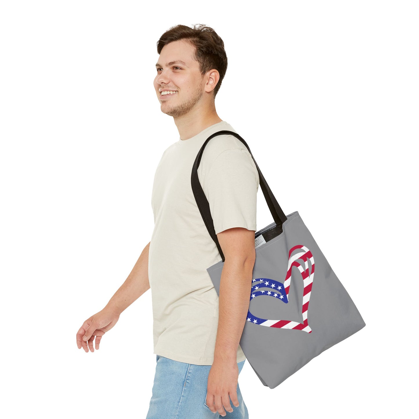 Princess Grace Patriotic Heart Tote Bag Ideal for Celebrations & Everyday Use