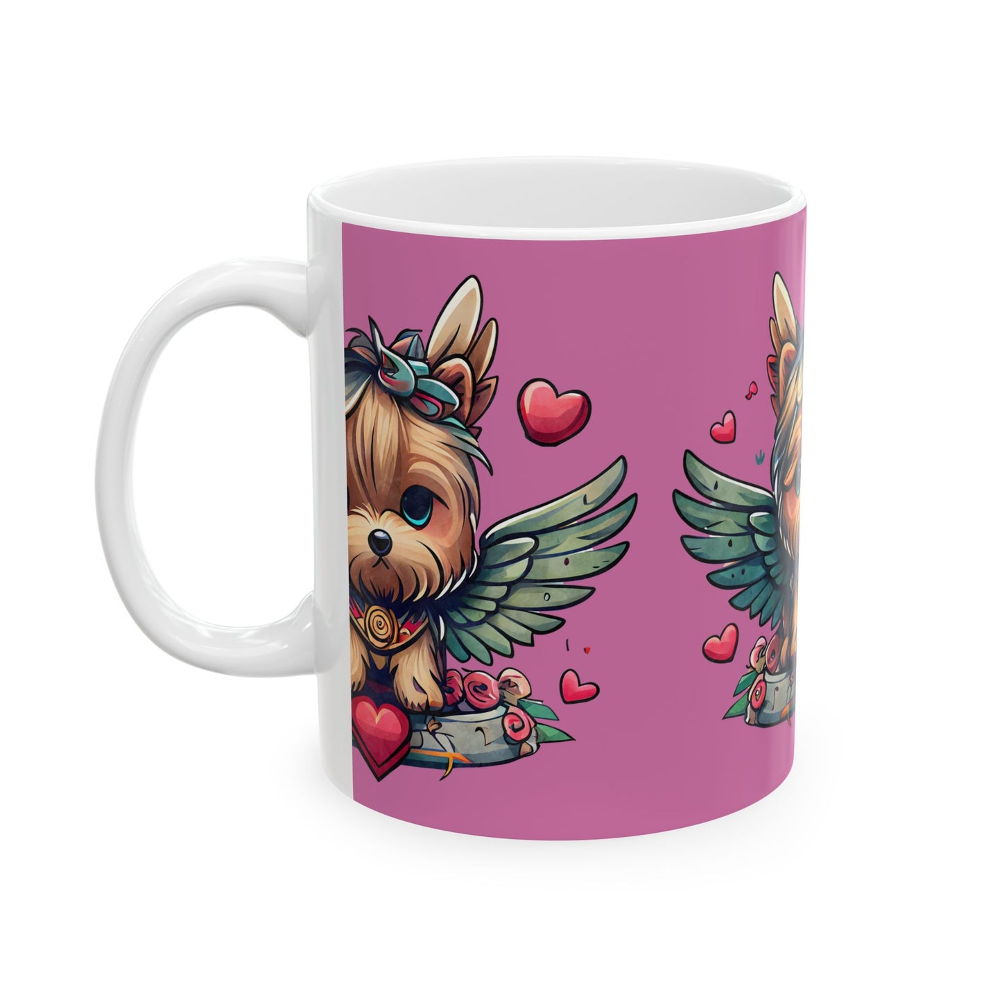 Princess Grace Cute Angelic Yorkie Ceramic Mug Perfect Gift for Pet Lovers