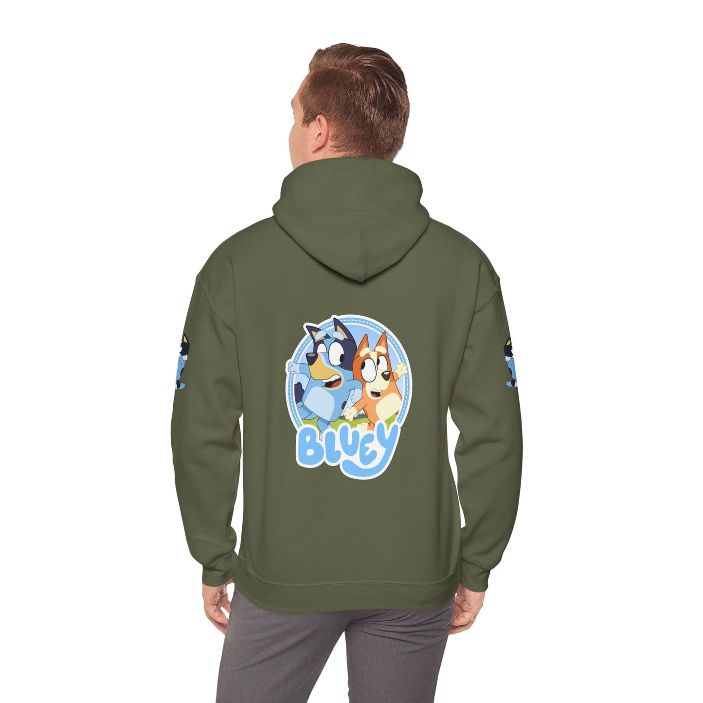 Princess Grace Bluey Unisex Heavy Blend Hoodie Cozy Cartoon Sweatshirt for Kids & Adults