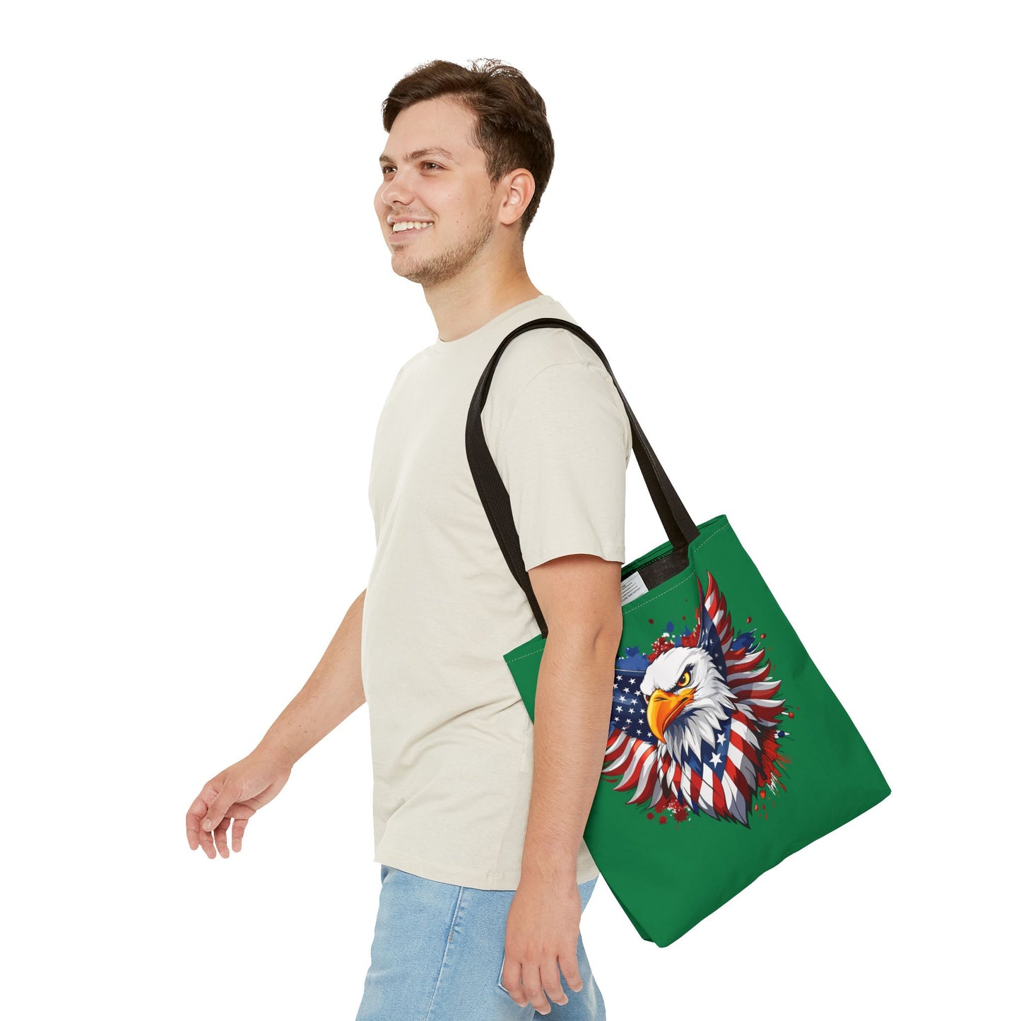 Princess Grace Patriotic Eagle Tote Bag American Flag Design for Independence Day & Everyday Use