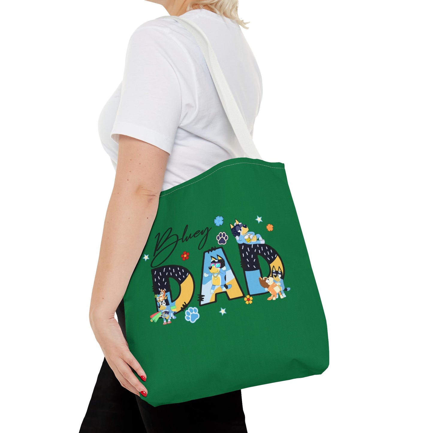Princess Grace Bluey Dad Tote Bag Fun & Functional Gift for Dog Lovers
