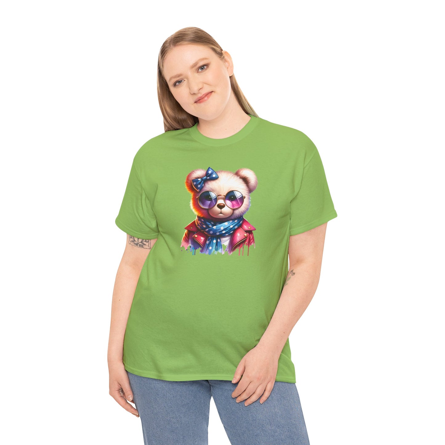 Princess Grace Cool Bear Graphic Unisex Heavy Cotton Tee Stylish & Fun for All