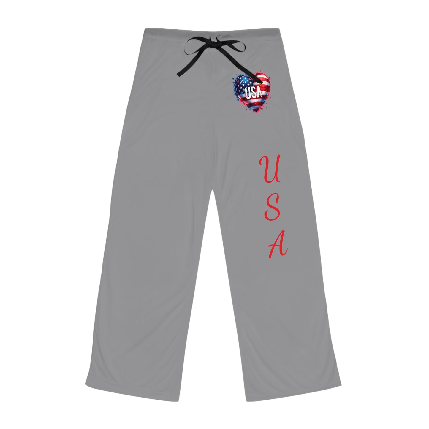 Princess Grace USA Heart Pajama Pants Cozy & Patriotic Sleepwear
