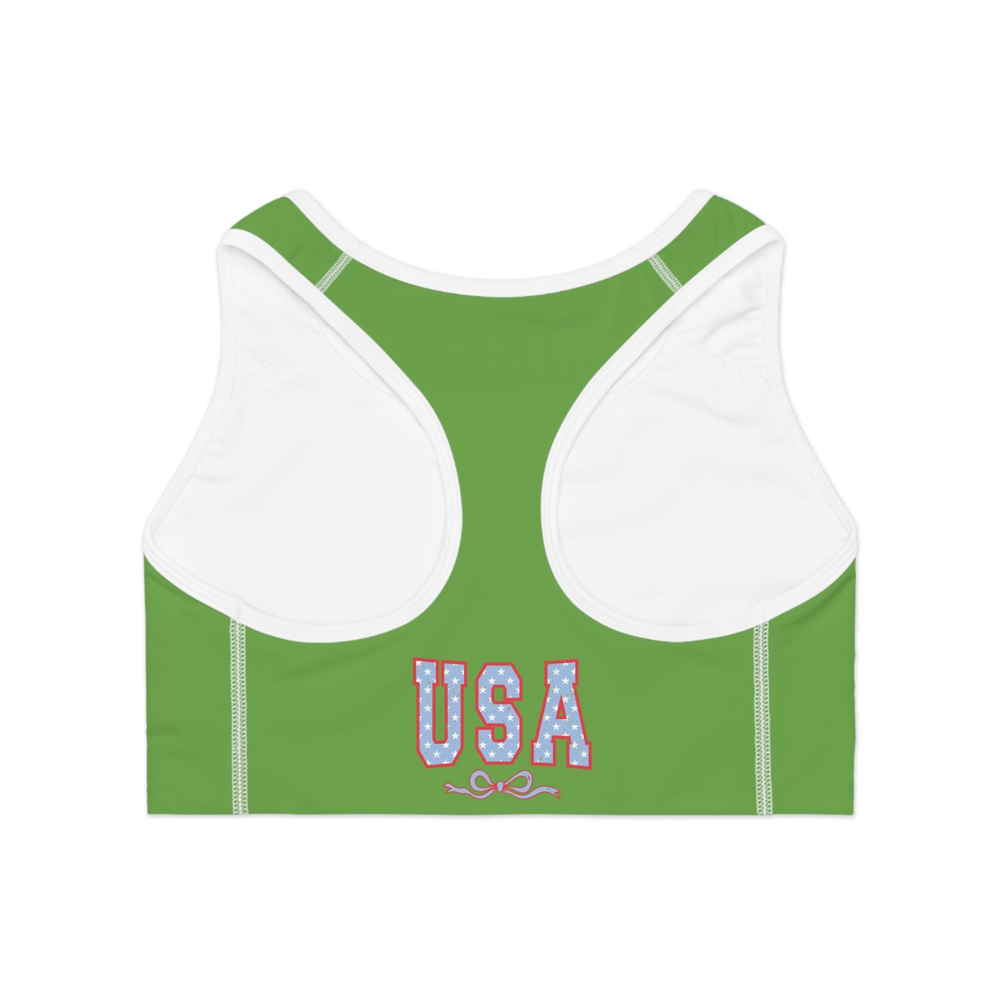 Princess Grace USA Themed Sports Bra Comfortable Activewear for Independence Day & Fitness Enthusiasts