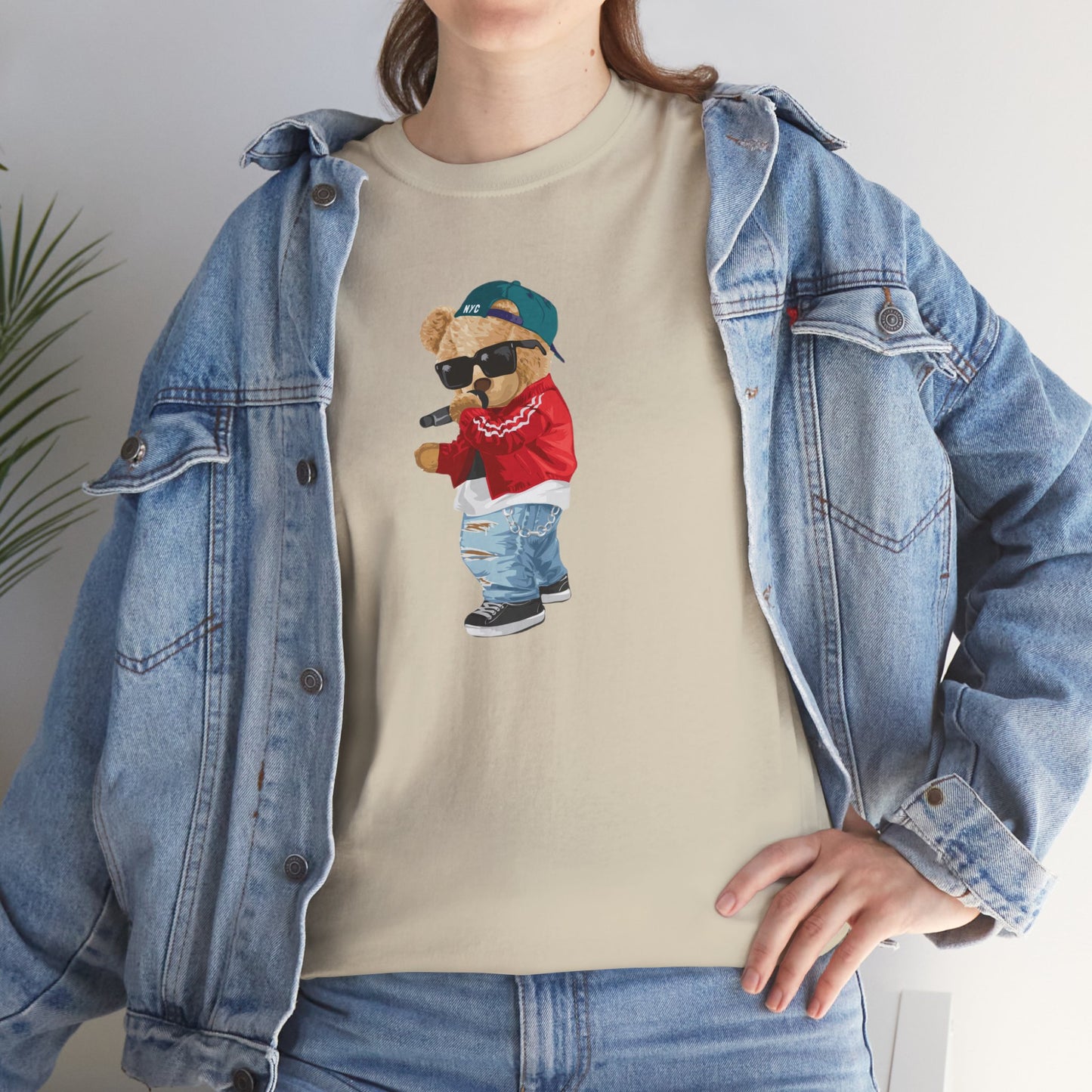 Princess Grace Cool Bear Graphic Unisex Heavy Cotton Tee Trendy Casual Wear