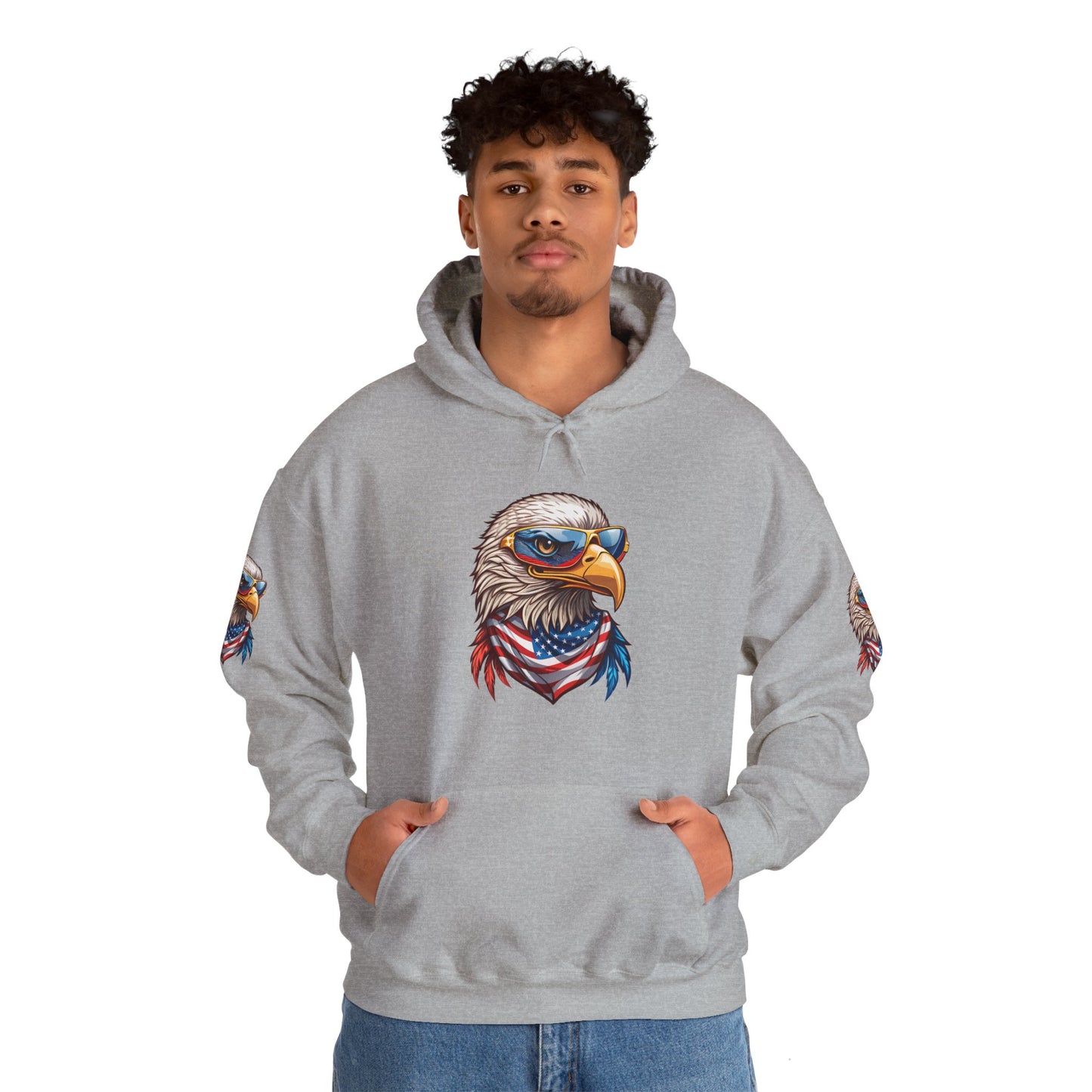 Princess Grace Patriotic American Eagle Hoodie Unisex Heavy Blend Sweatshirt