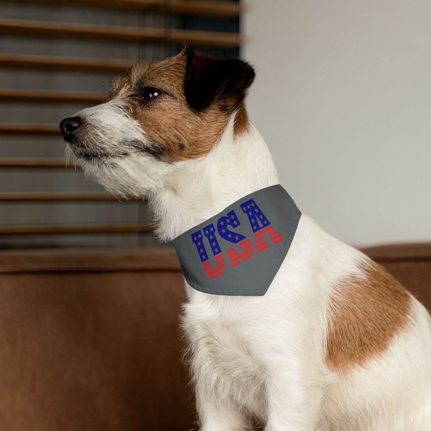 Princess Grace Patriotic Dog Bandana Collar USA Flag Design