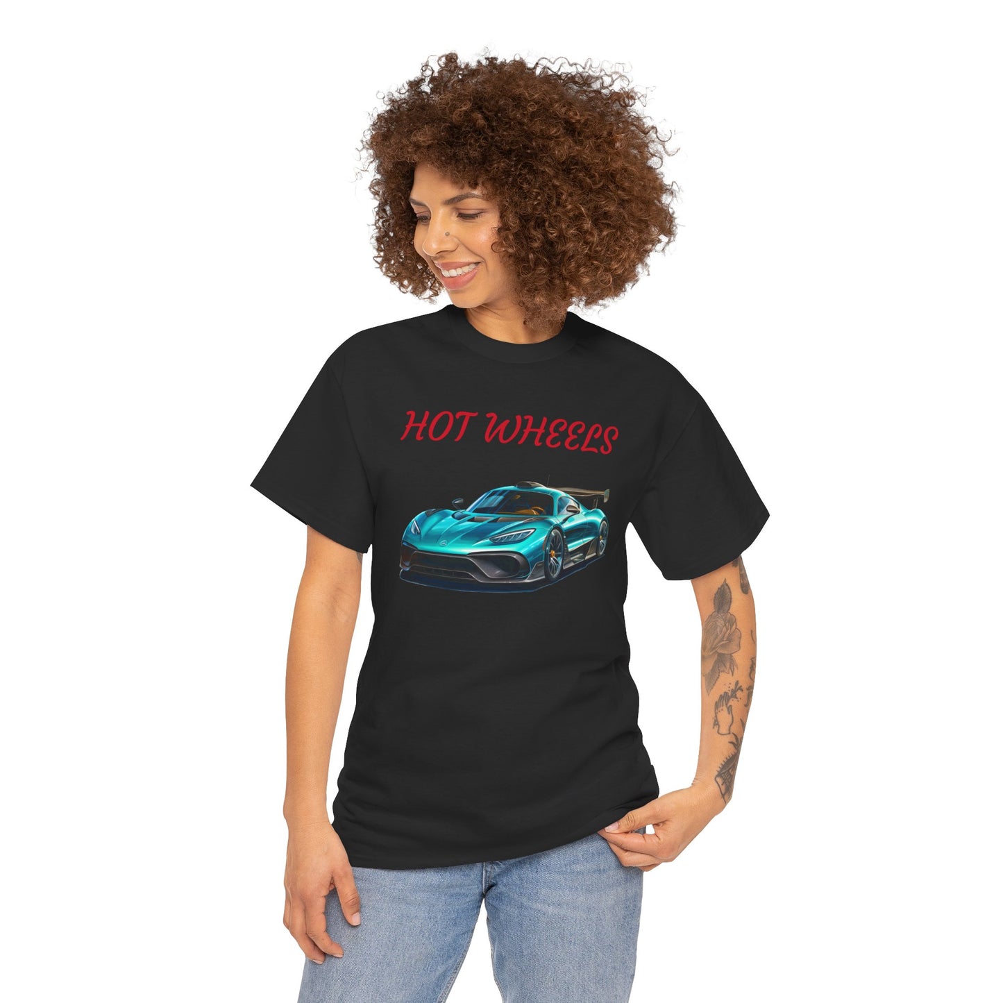 Princess Grace Hot Wheels Unisex Heavy Cotton Tee Cool Car Graphic T-Shirt for Automotive Enthusiasts