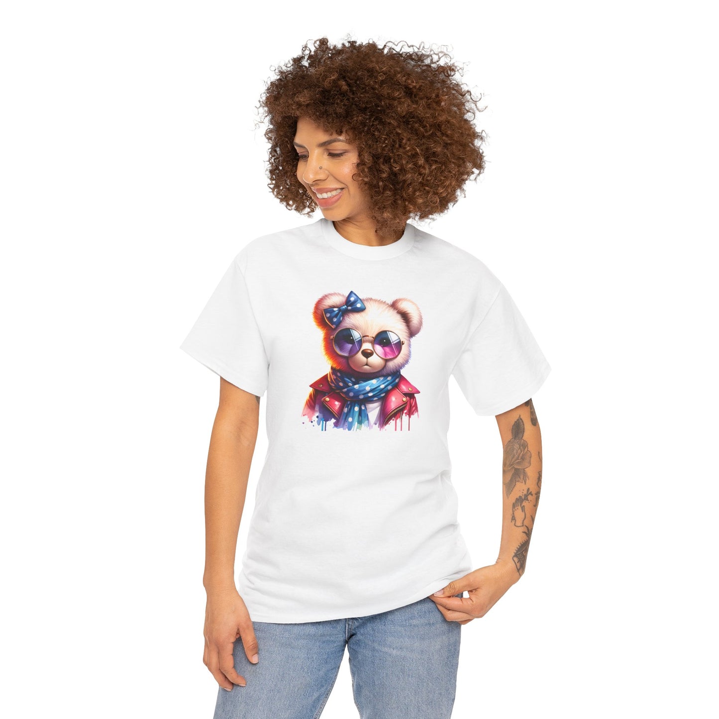 Princess Grace Cool Bear Graphic Unisex Heavy Cotton Tee Stylish & Fun for All