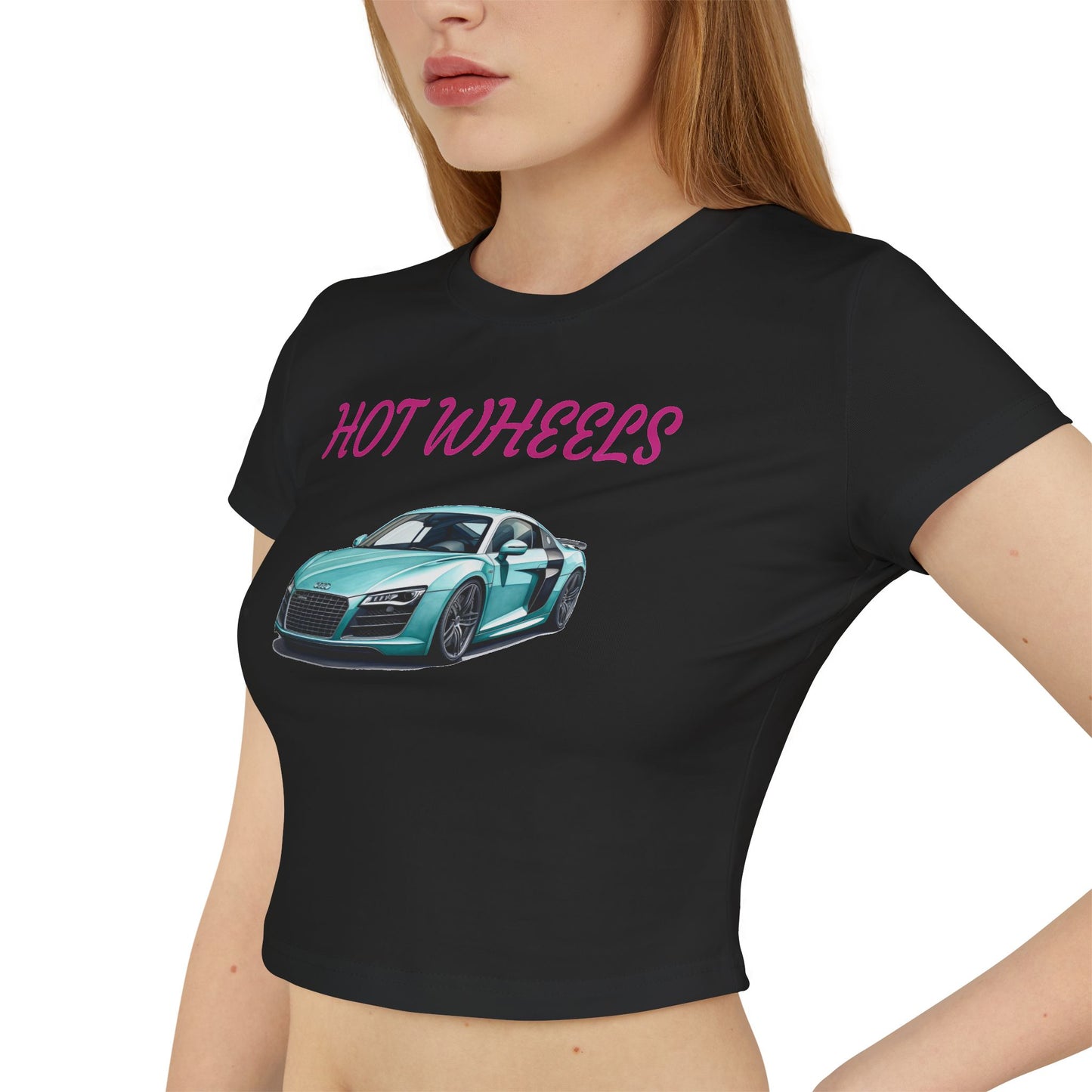 Princess Grace Women's Hot Wheels Baby Tee Cute Car Graphic T-Shirt