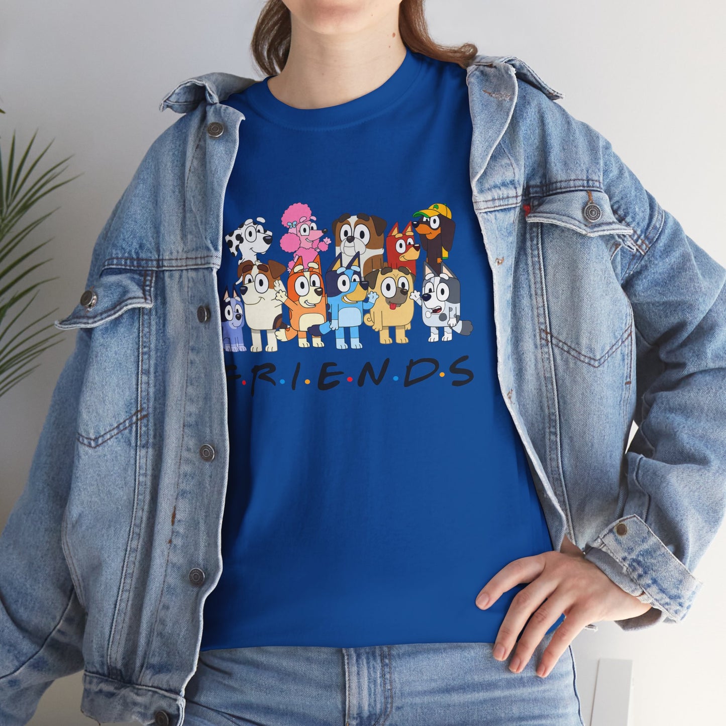 Princess Grace Bluey Friends Cartoon Unisex Heavy Cotton Tee Fun & Playful Design