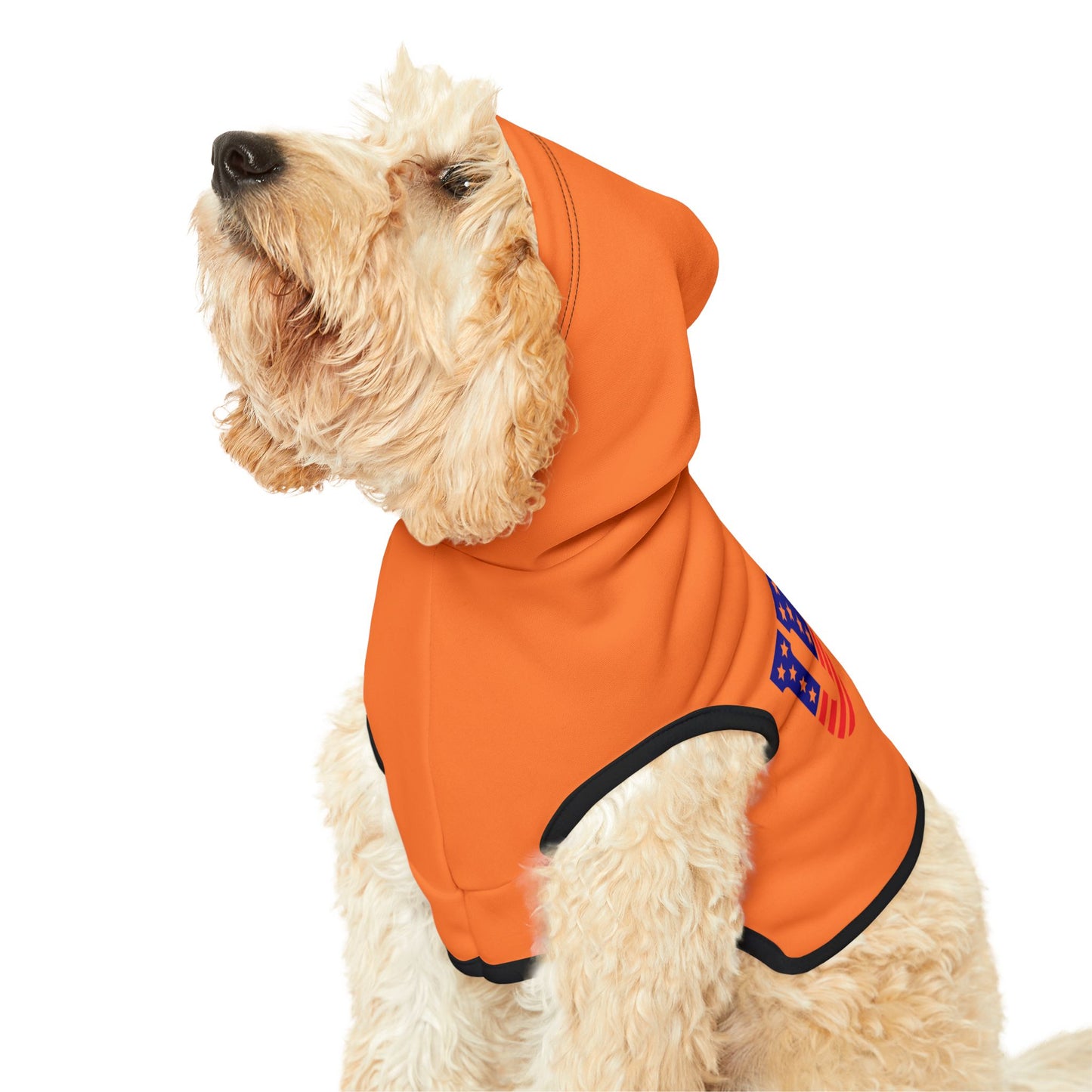 Princess Grace USA Flag Pet Hoodie Stylish & Cozy Apparel for Dogs
