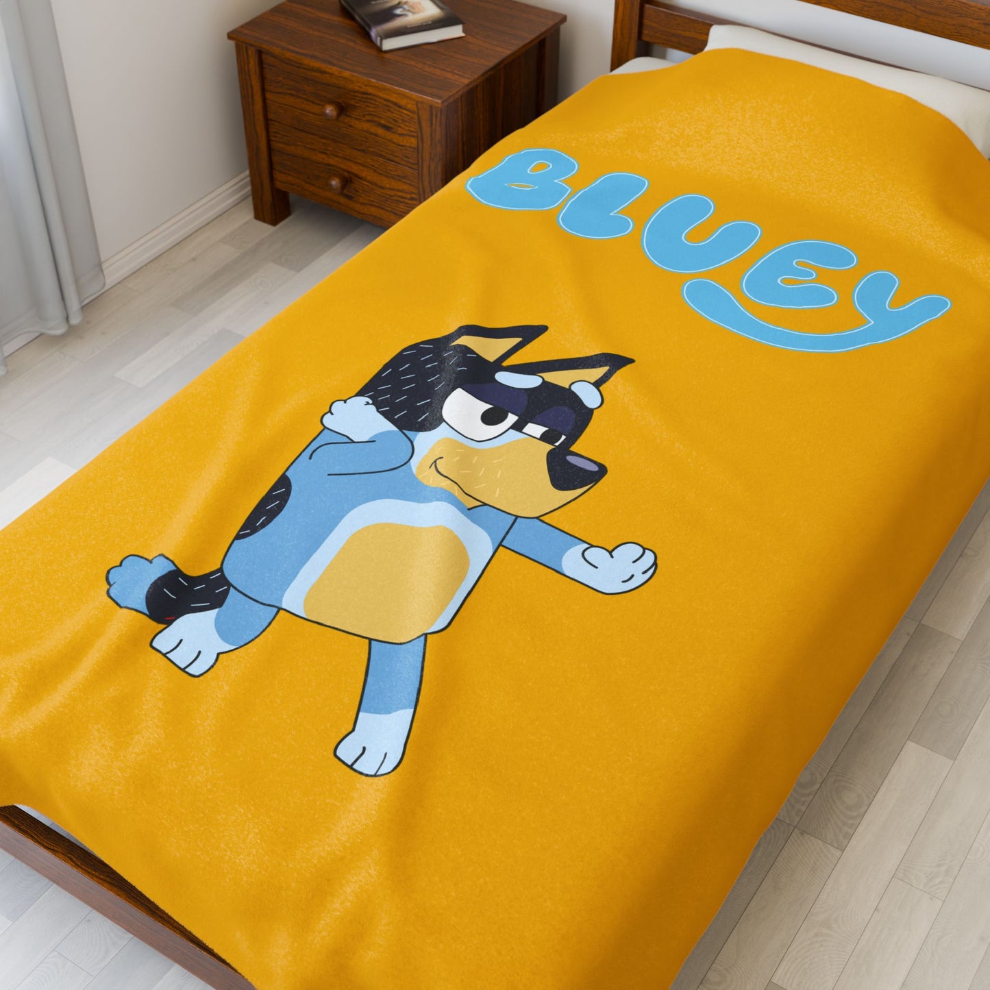 Princess Grace Bluey Velveteen Plush Blanket Cozy Cartoon Comfort for Kids