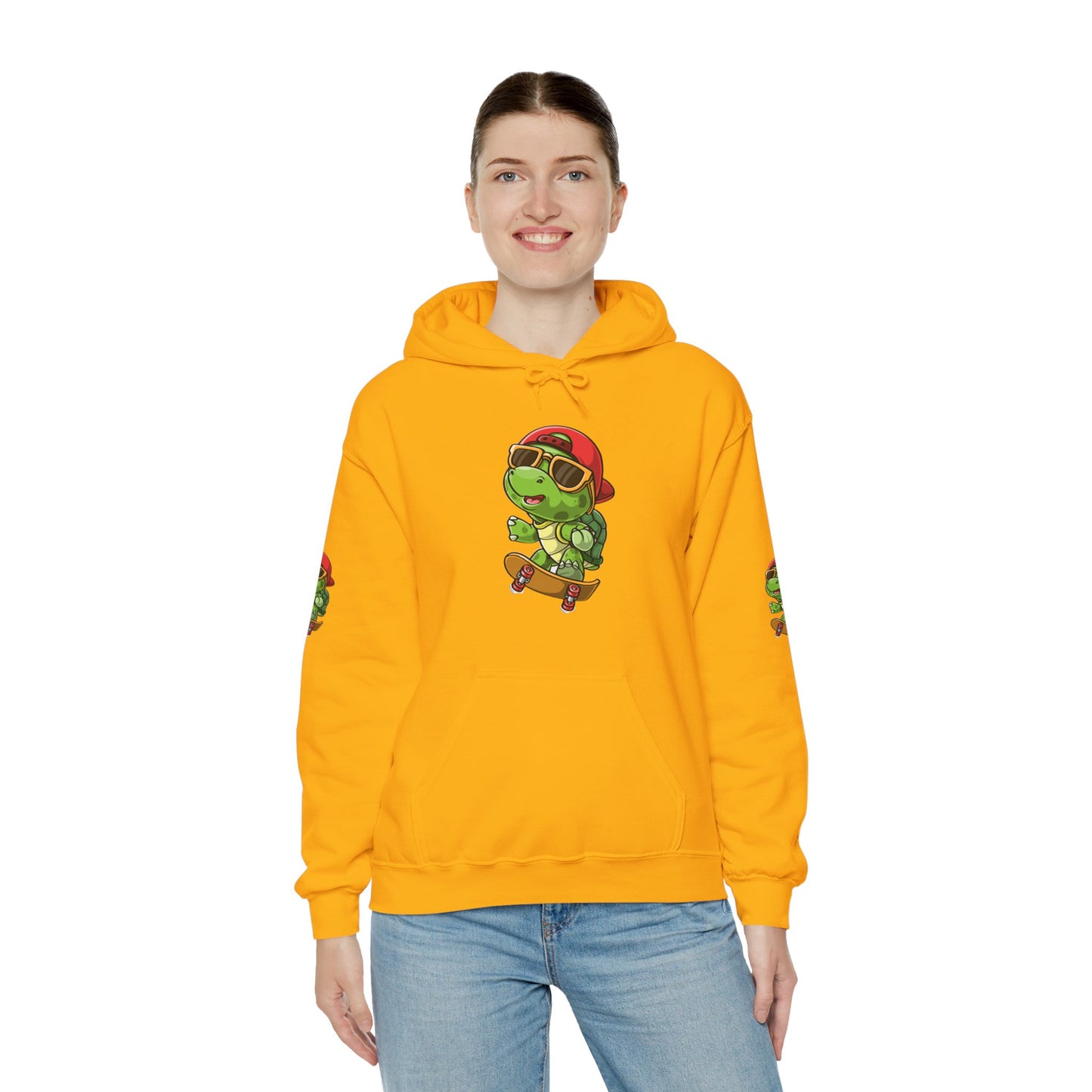 Princess Grace Cool Skateboarding Turtle Unisex Hoodie Fun and Stylish