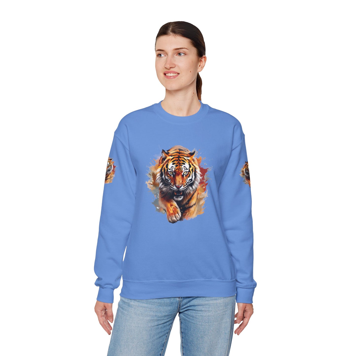 Princess Grace Majestic Tiger Unisex Heavy Blend Crewneck Sweatshirt