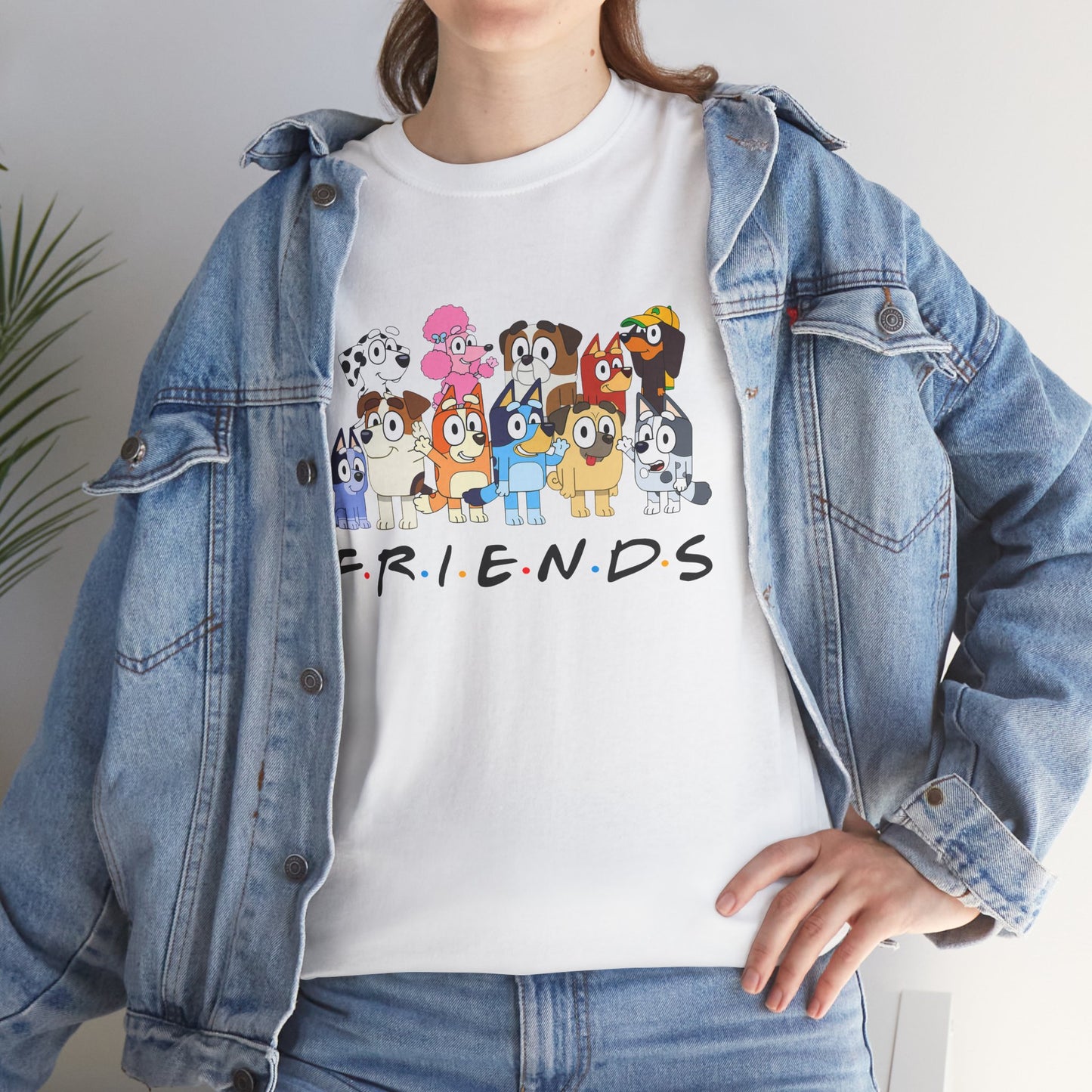 Princess Grace Bluey Friends Cartoon Unisex Heavy Cotton Tee Fun & Playful Design