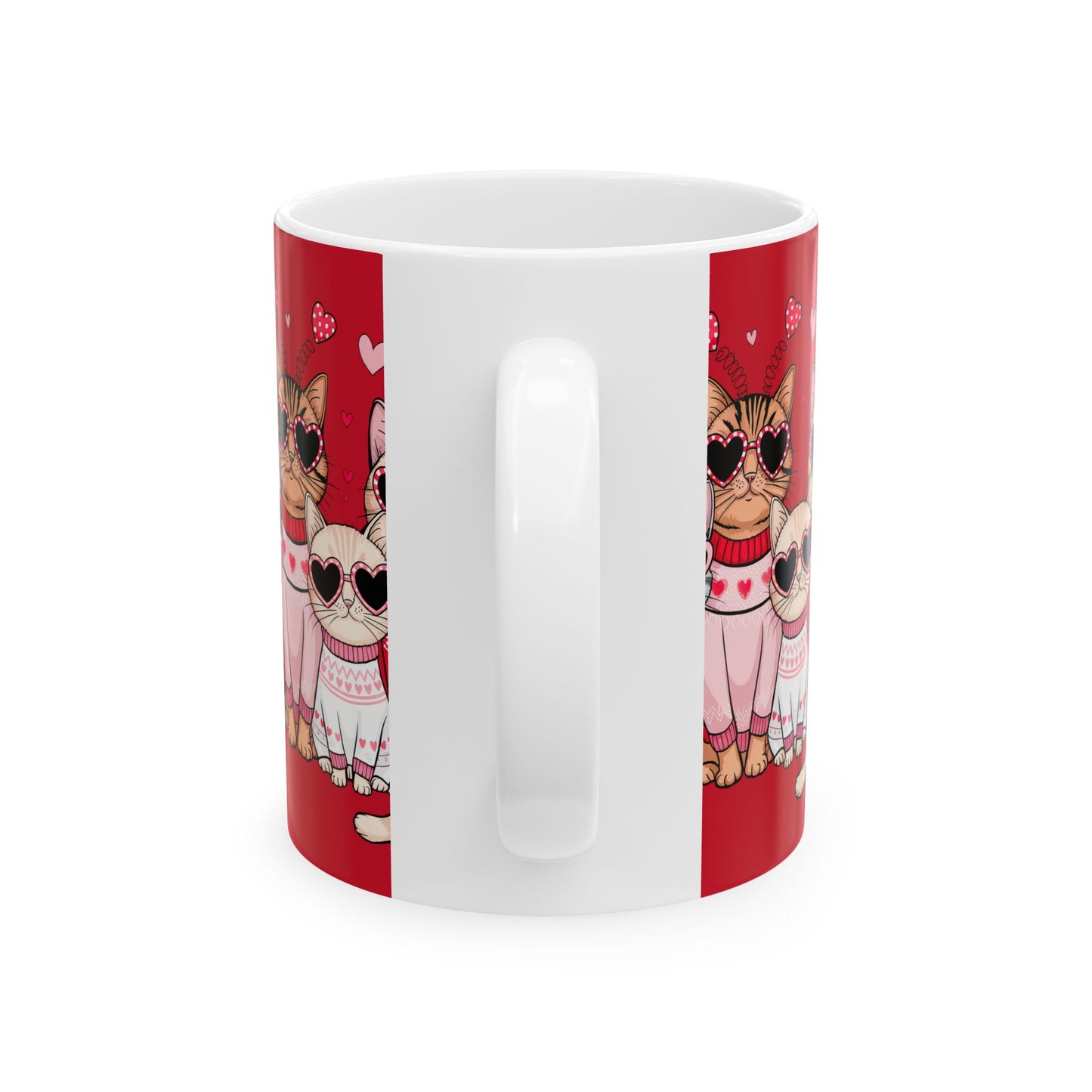 Princess Grace Cute Cat Lovers Mug 11oz & 15oz Ceramic Coffee Cup for Valentine's Day & Cat Enthusiasts