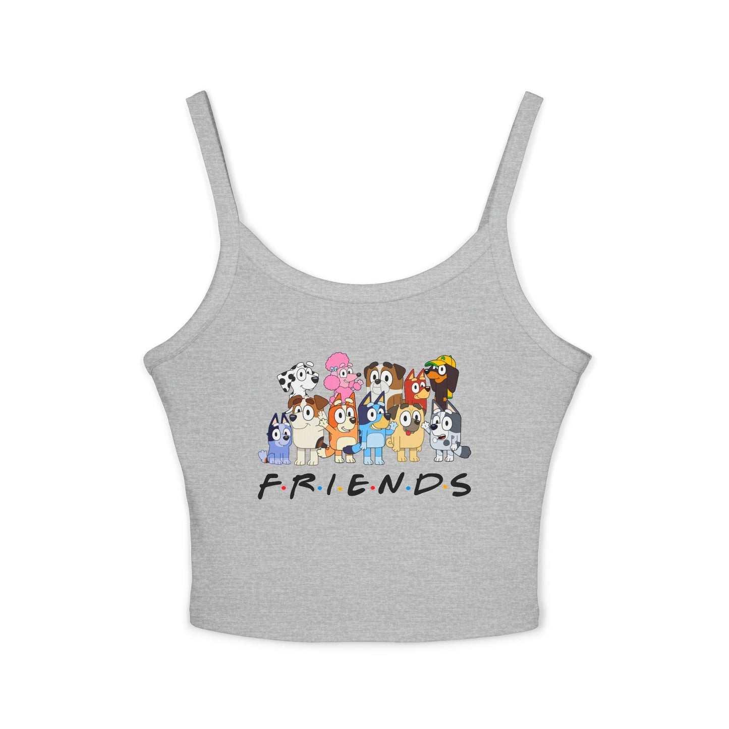 Princess Grace Bluey Cute Cartoon Animal Friends Spaghetti Strap Tank Top