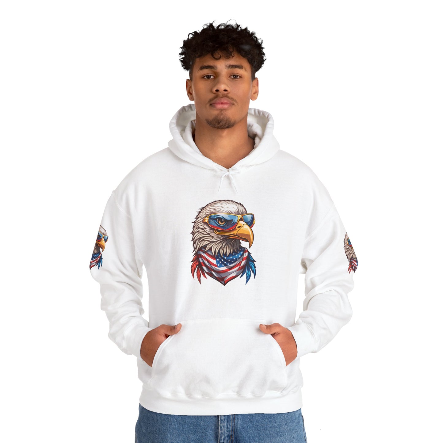 Princess Grace Patriotic American Eagle Hoodie Unisex Heavy Blend Sweatshirt