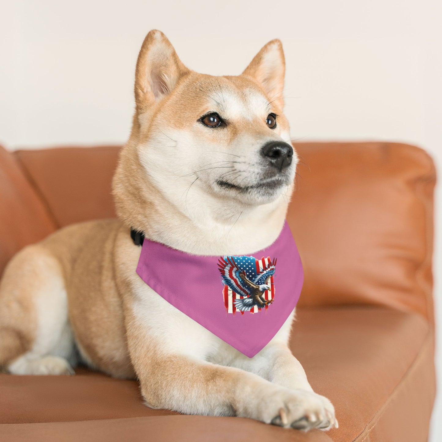 Princess Grace Patriotic Pet Bandana Collar American Eagle Design for Dogs