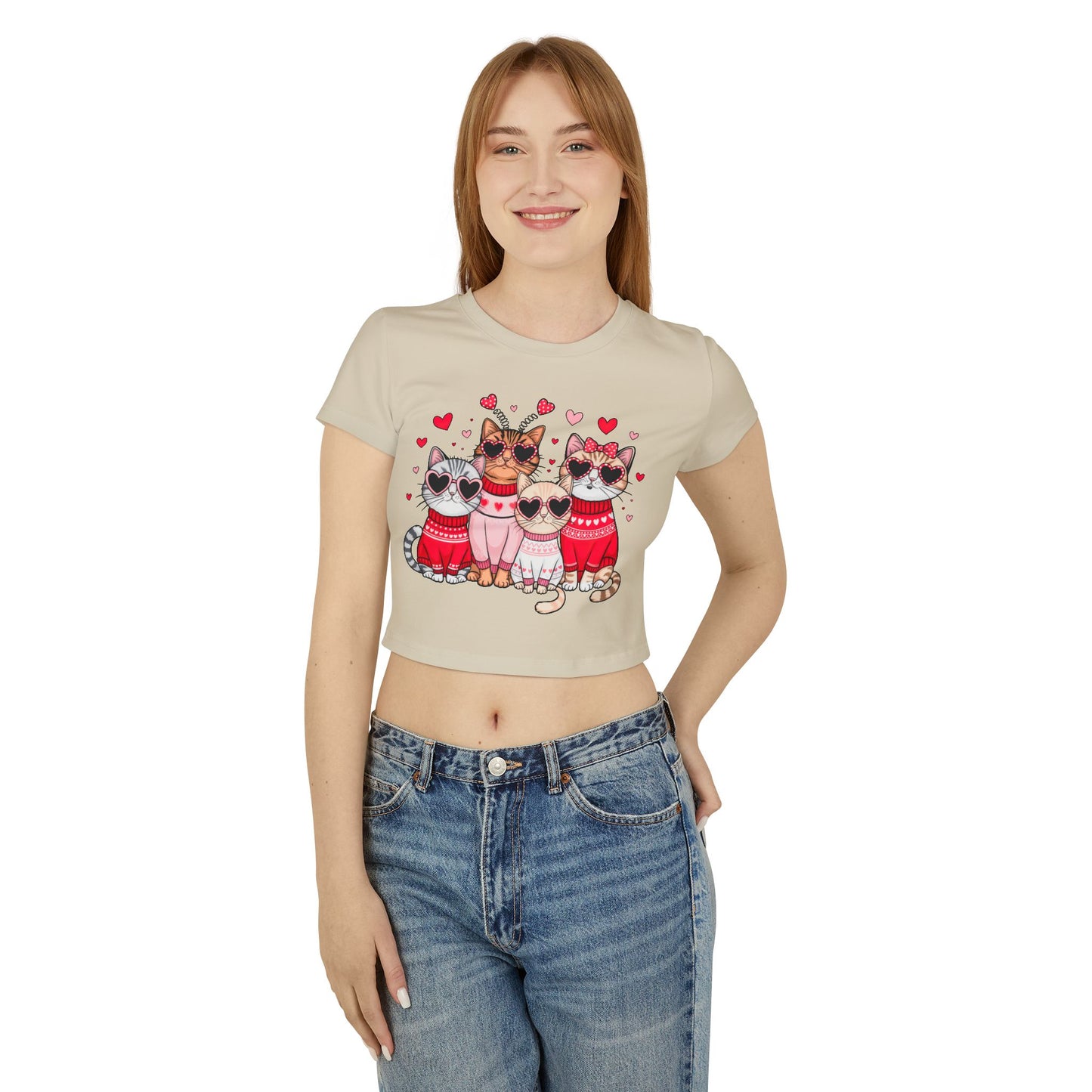 Princess Grace Cute Cat Love Women's Baby Tee Perfect Gift for Cat Lovers