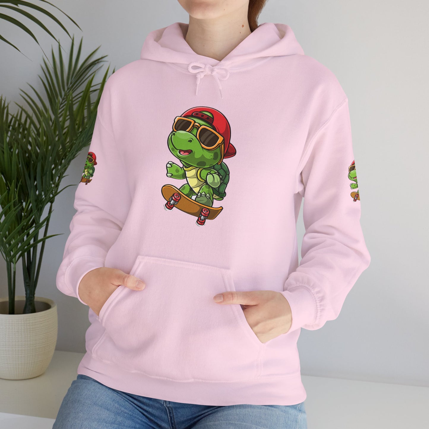 Princess Grace Cool Skateboarding Turtle Unisex Hoodie Fun and Stylish