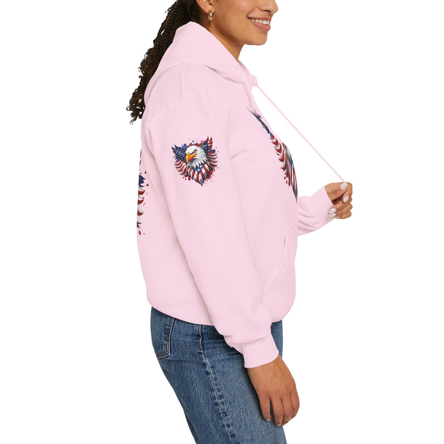 Princess Grace Patriotic Eagle Hoodie Unisex Heavy Blend Hooded Sweatshirt