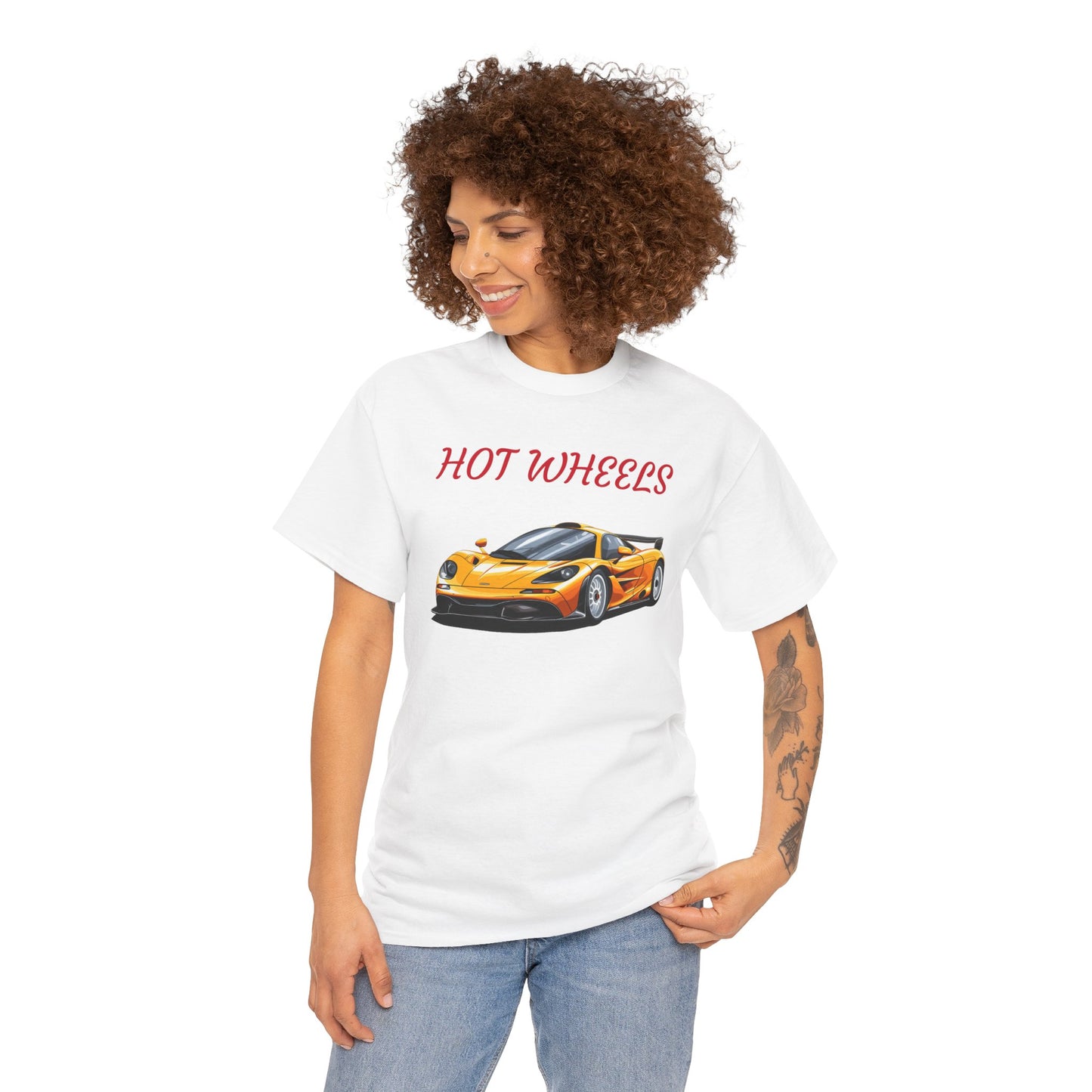 Princess Grace Hot Wheels Unisex Heavy Cotton Tee Cool Car Graphic T-Shirt for Enthusiasts