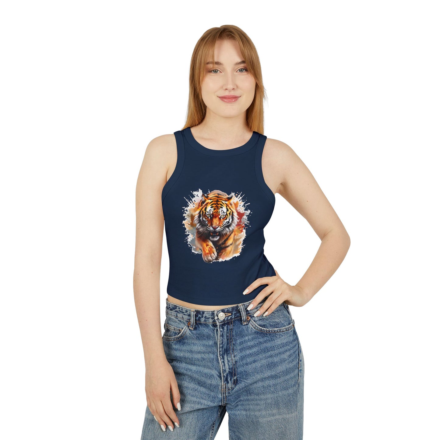 Princess Grace Fierce & Cute Tiger Print Tank Top for Women