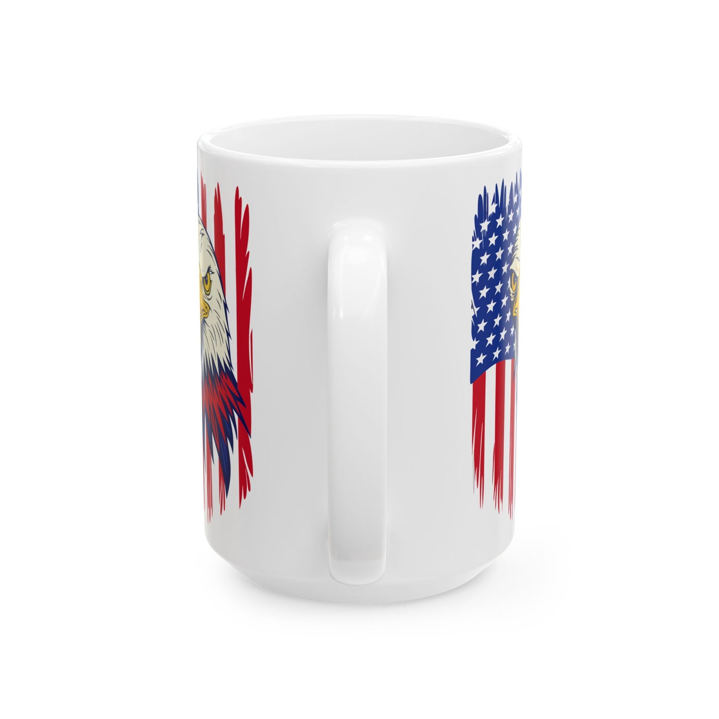 Princess Grace Patriotic Eagle Ceramic Mug 11oz & 15oz Ideal for Independence Day & Veteran's Day