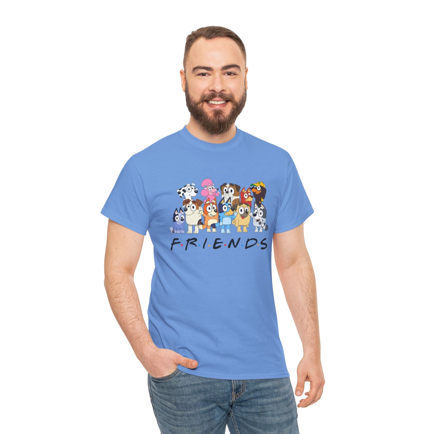 Princess Grace Bluey Friends Cartoon Unisex Heavy Cotton Tee Fun & Playful Design
