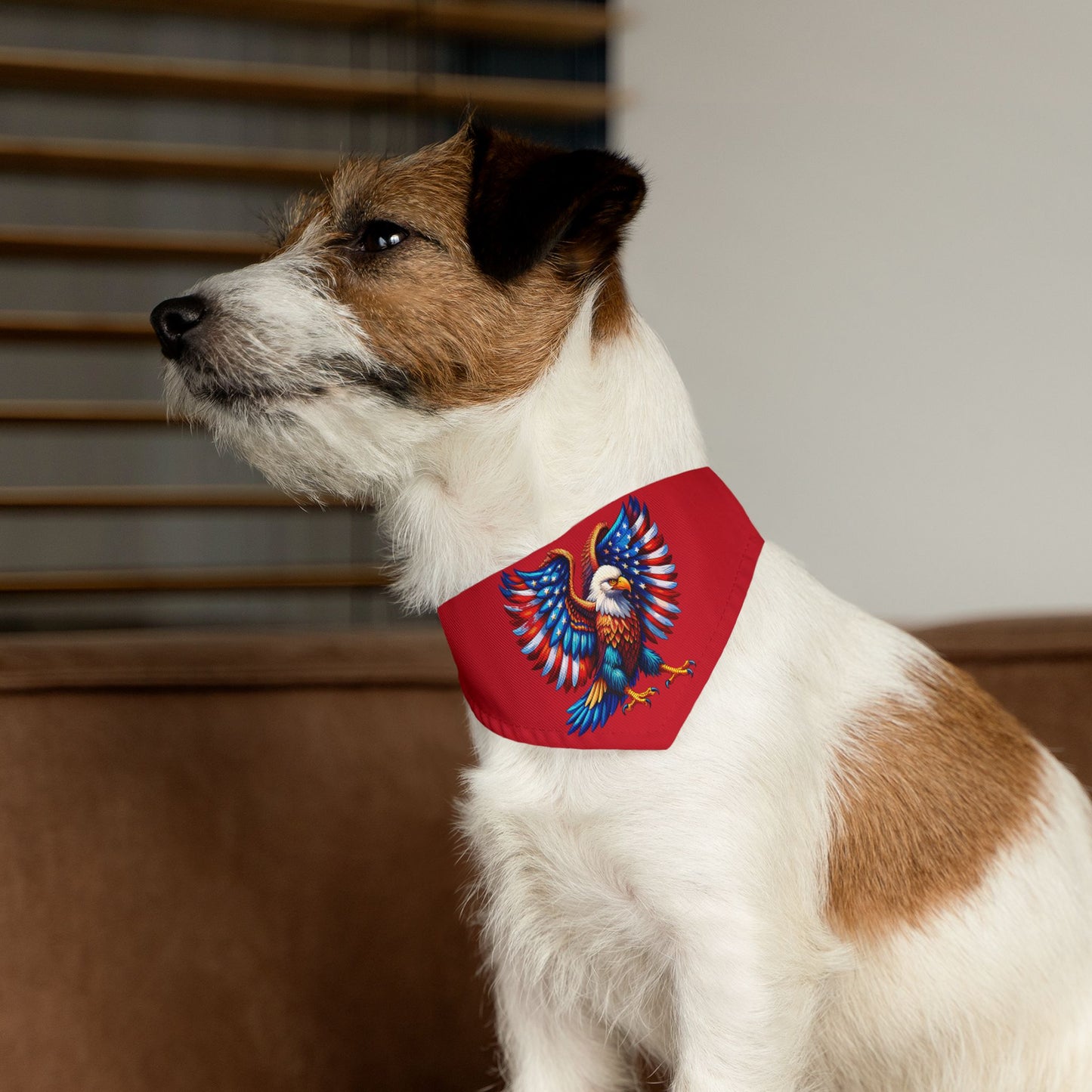 Princess Grace Patriotic Eagle Pet Bandana Collar Independence Day Dog Accessory