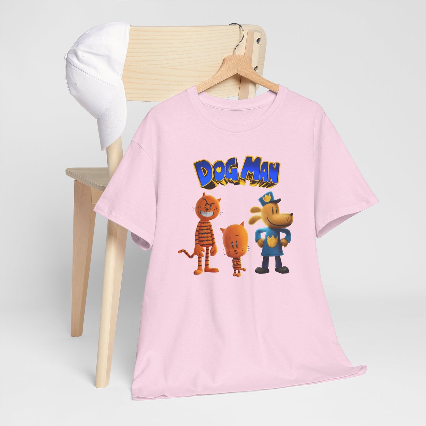 Princess Grace Dog Man Cartoon Unisex Heavy Cotton Tee Fun Graphic Tee for Kids and Fans
