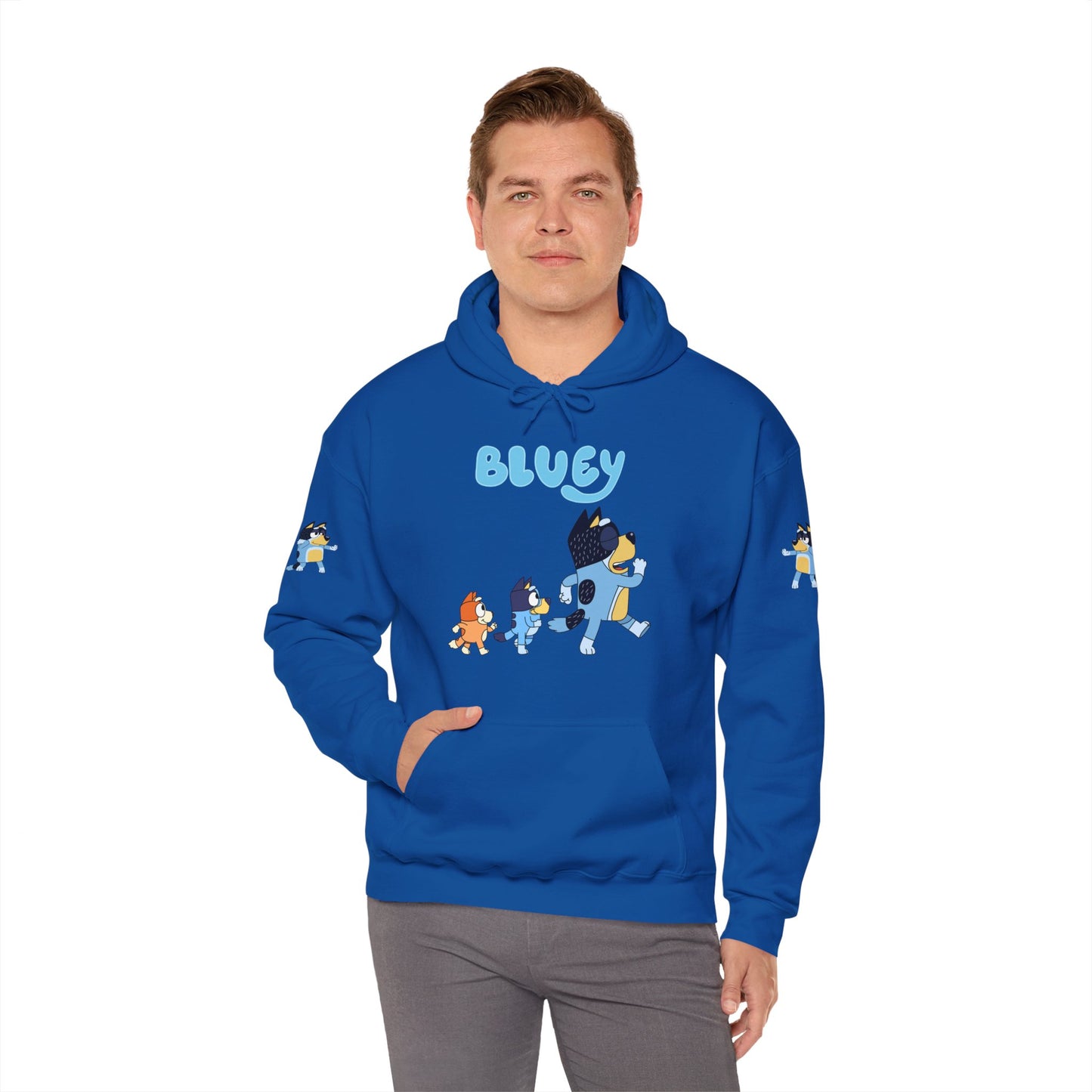 Princess Grace Bluey Unisex Hoodie Cozy Cartoon Sweatshirt for Kids & Adults