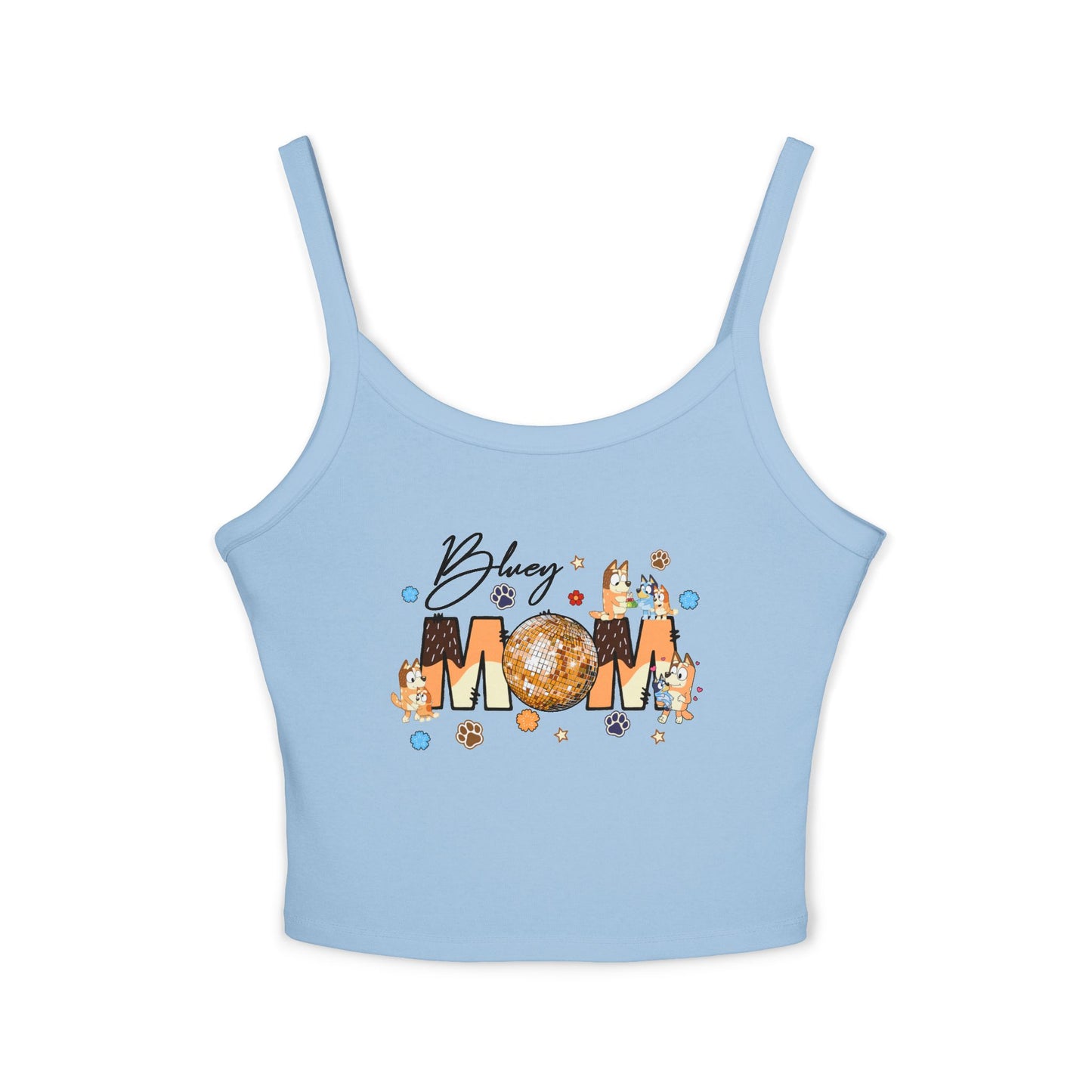 Princess Grace Bluey Mom Spaghetti Strap Tank Top Cute & Comfortable Summer Wear